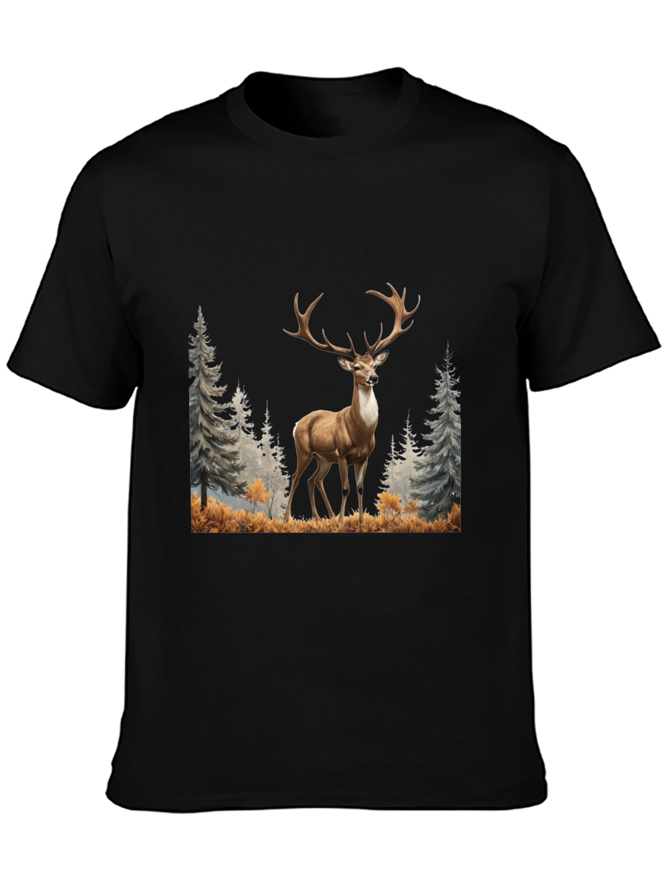 Deer Graphic Tee - Wildlife Inspired Mens T-Shirt