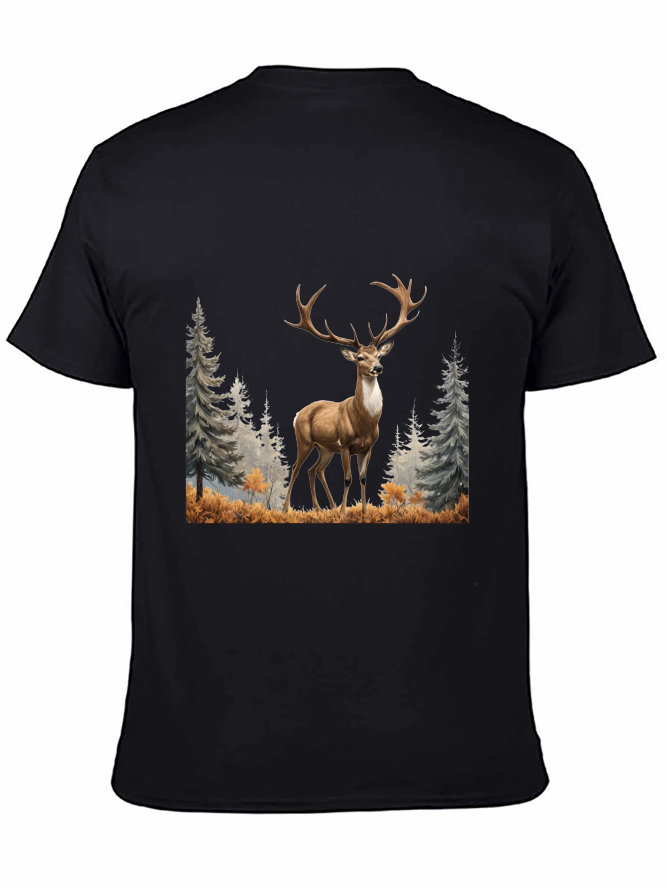 Deer Graphic Tee - Wildlife Inspired Mens T-Shirt