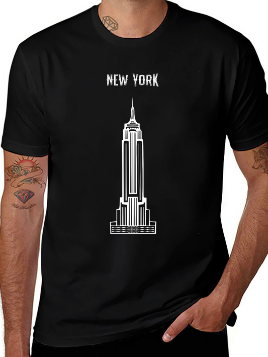 New York Empire State Building Graphic Tee - Classic Style