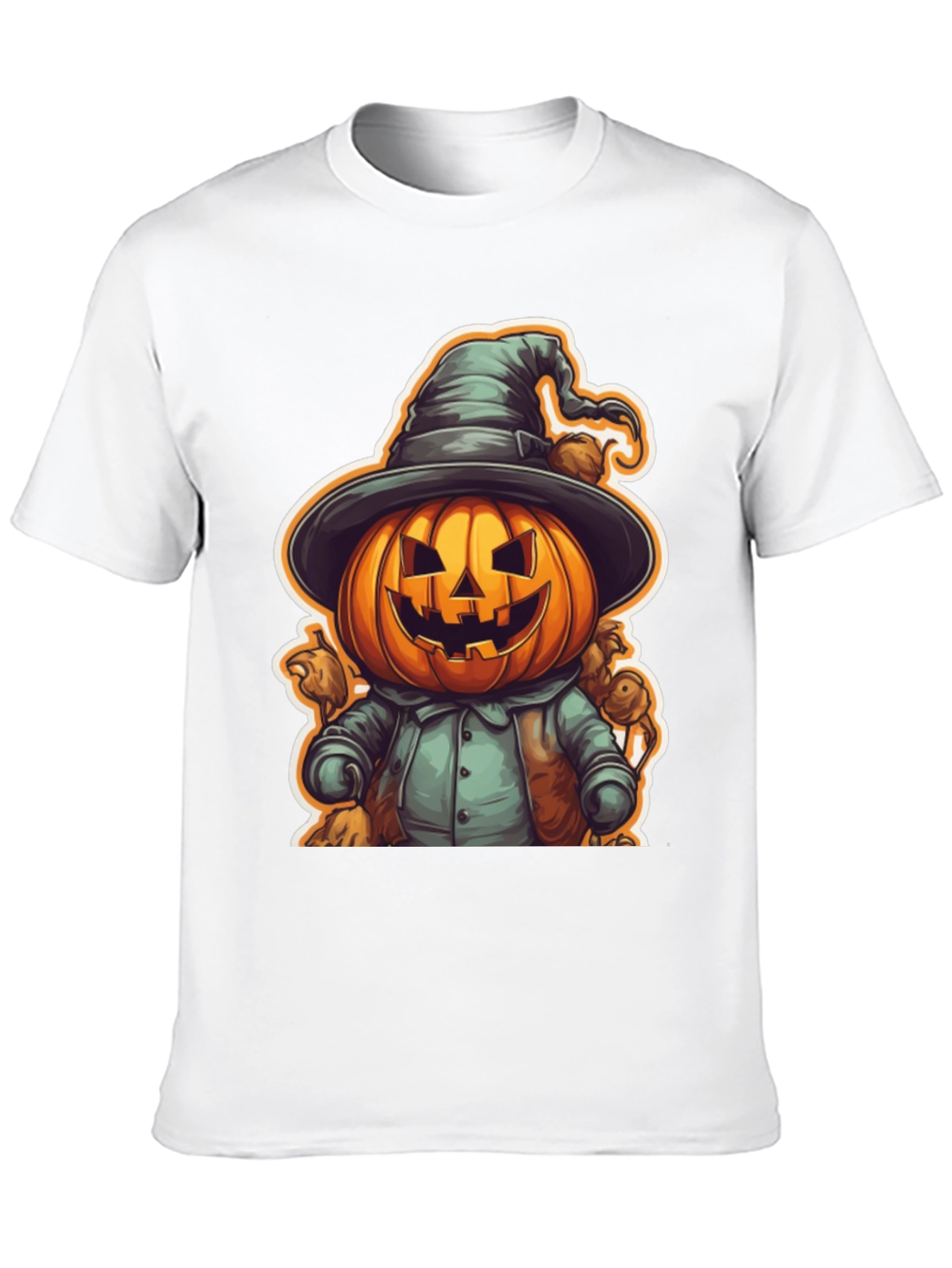Halloween Pumpkin Witch Black T-Shirt