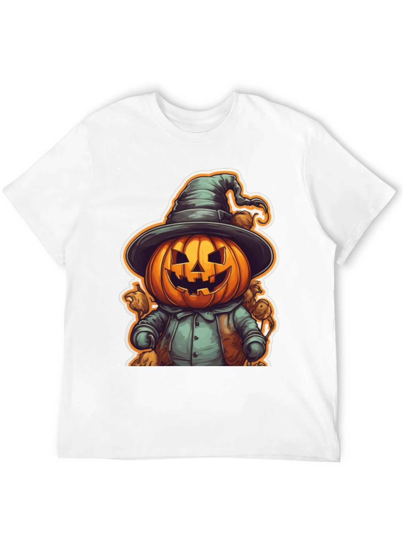 Halloween Pumpkin Witch Black T-Shirt