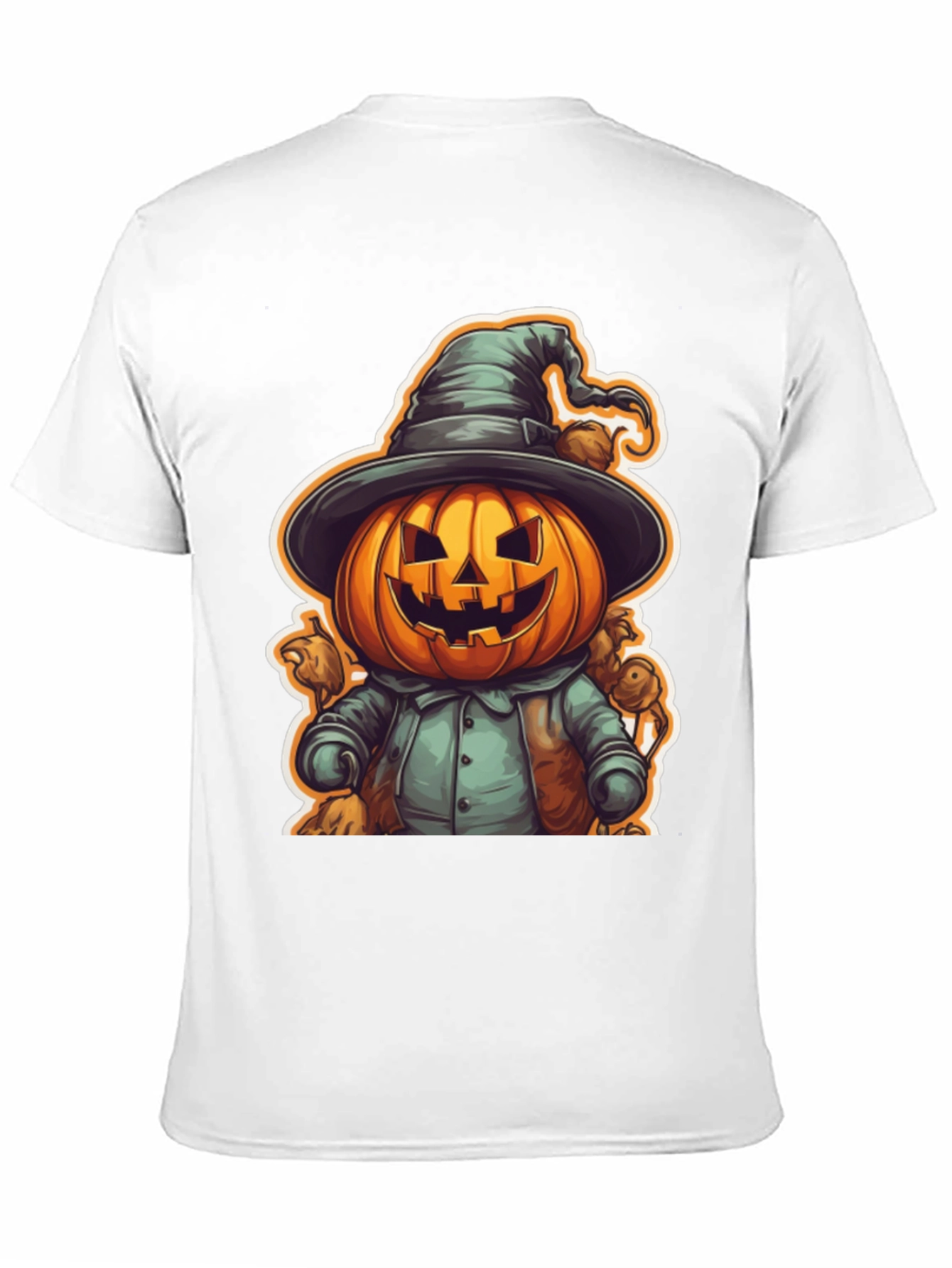Halloween Pumpkin Witch Black T-Shirt