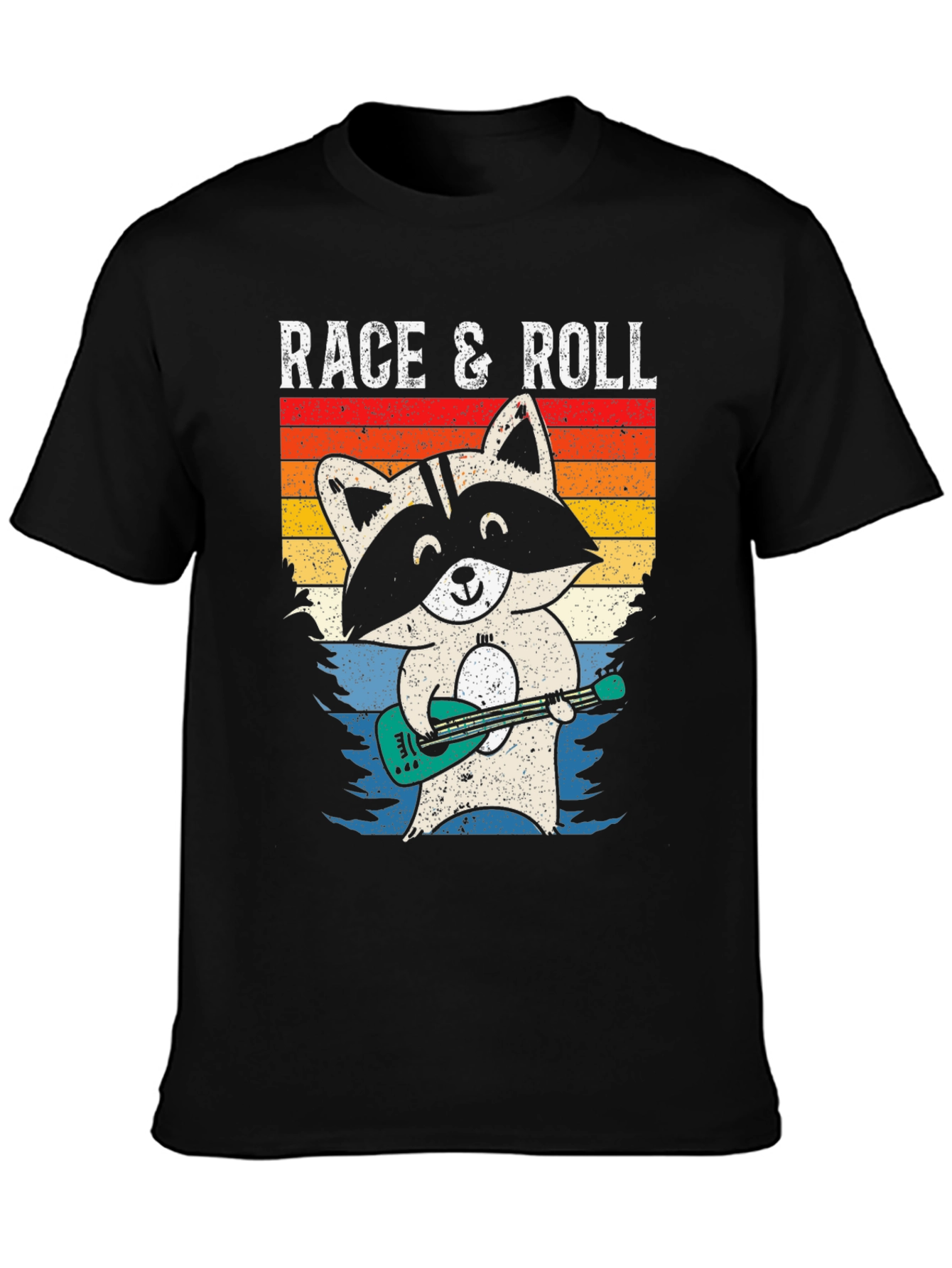 Race & Roll Raccoon Graphic Tee