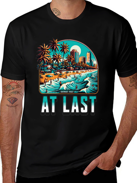 At Last Beach Scene Graphic Tee