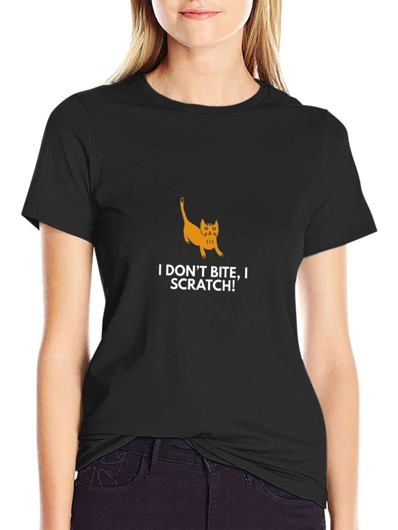 I Dont Bite I Scratch! Cat T-Shirt