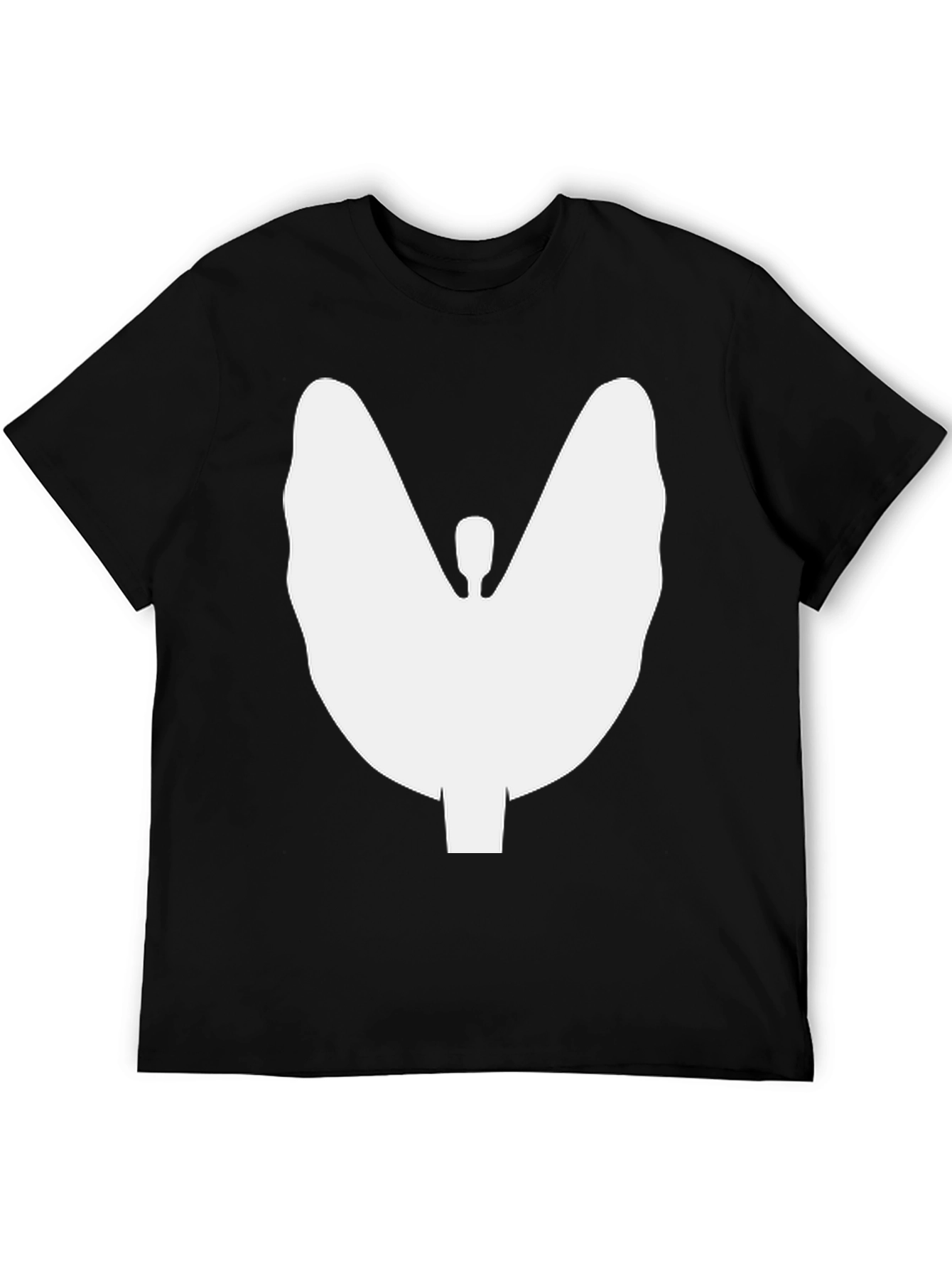 Thyroid Silhouette Graphic T-Shirt - Black