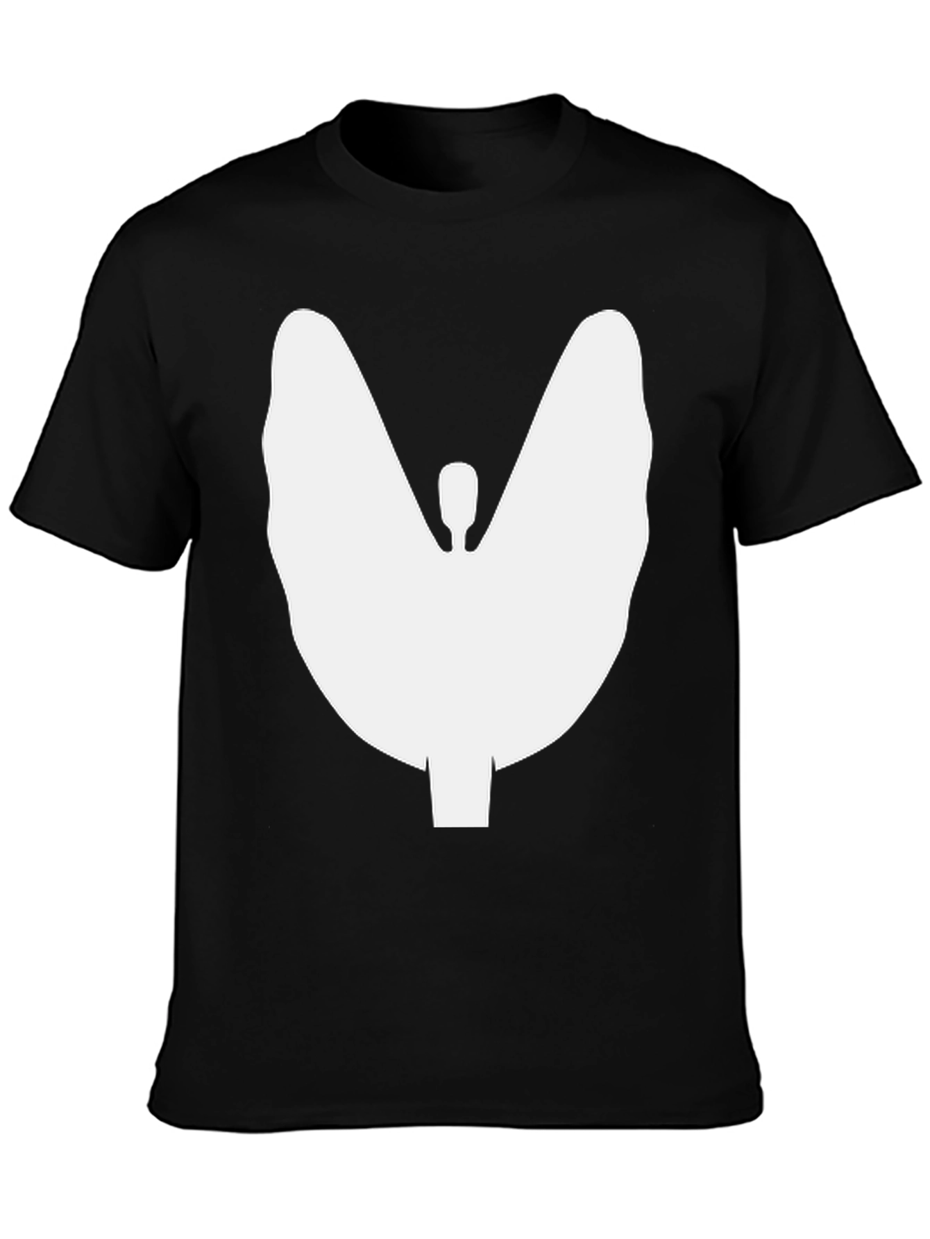 Thyroid Silhouette Graphic T-Shirt - Black