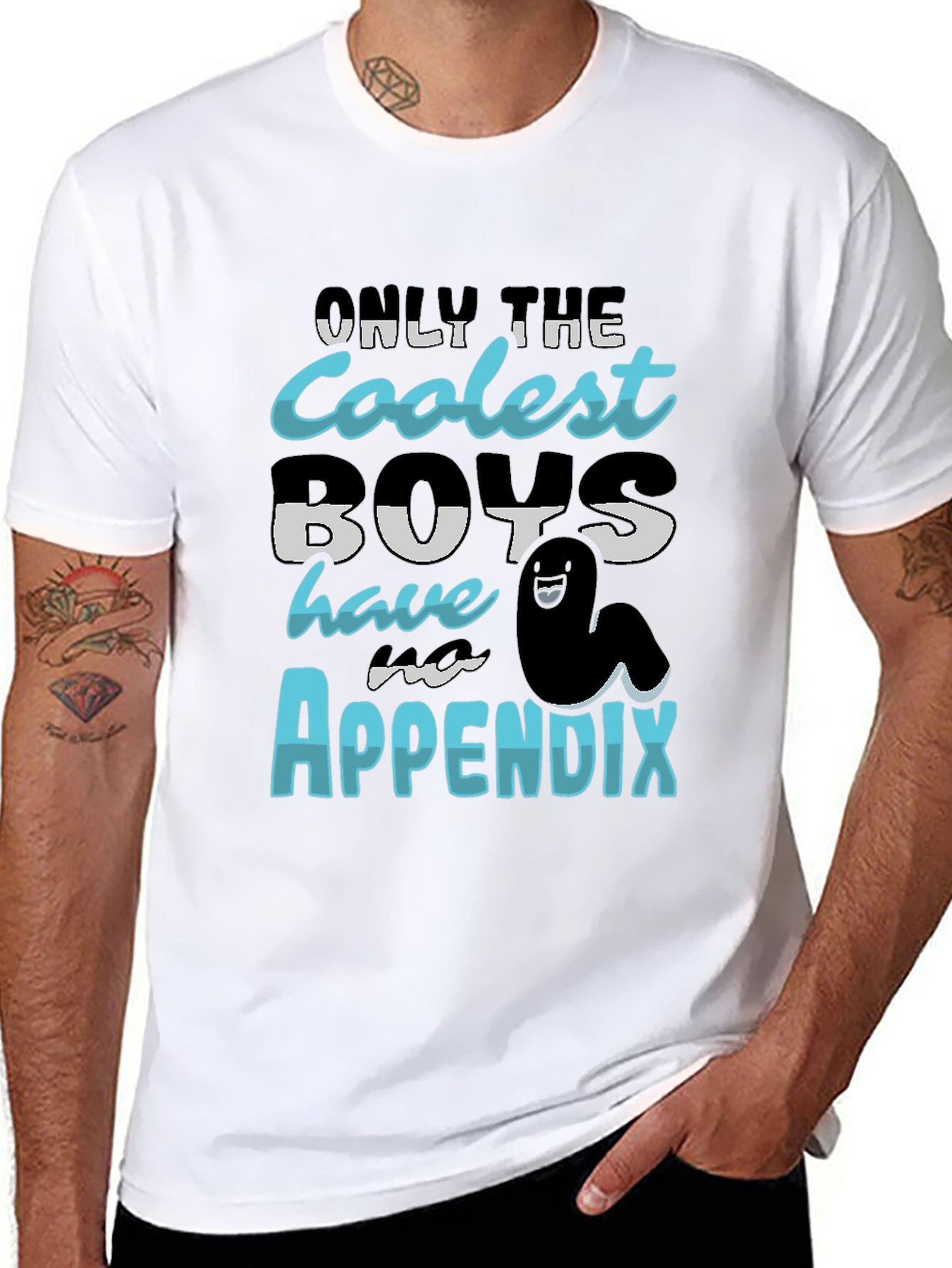 Coolest Boys Have an Appendix Funny T-Shirt