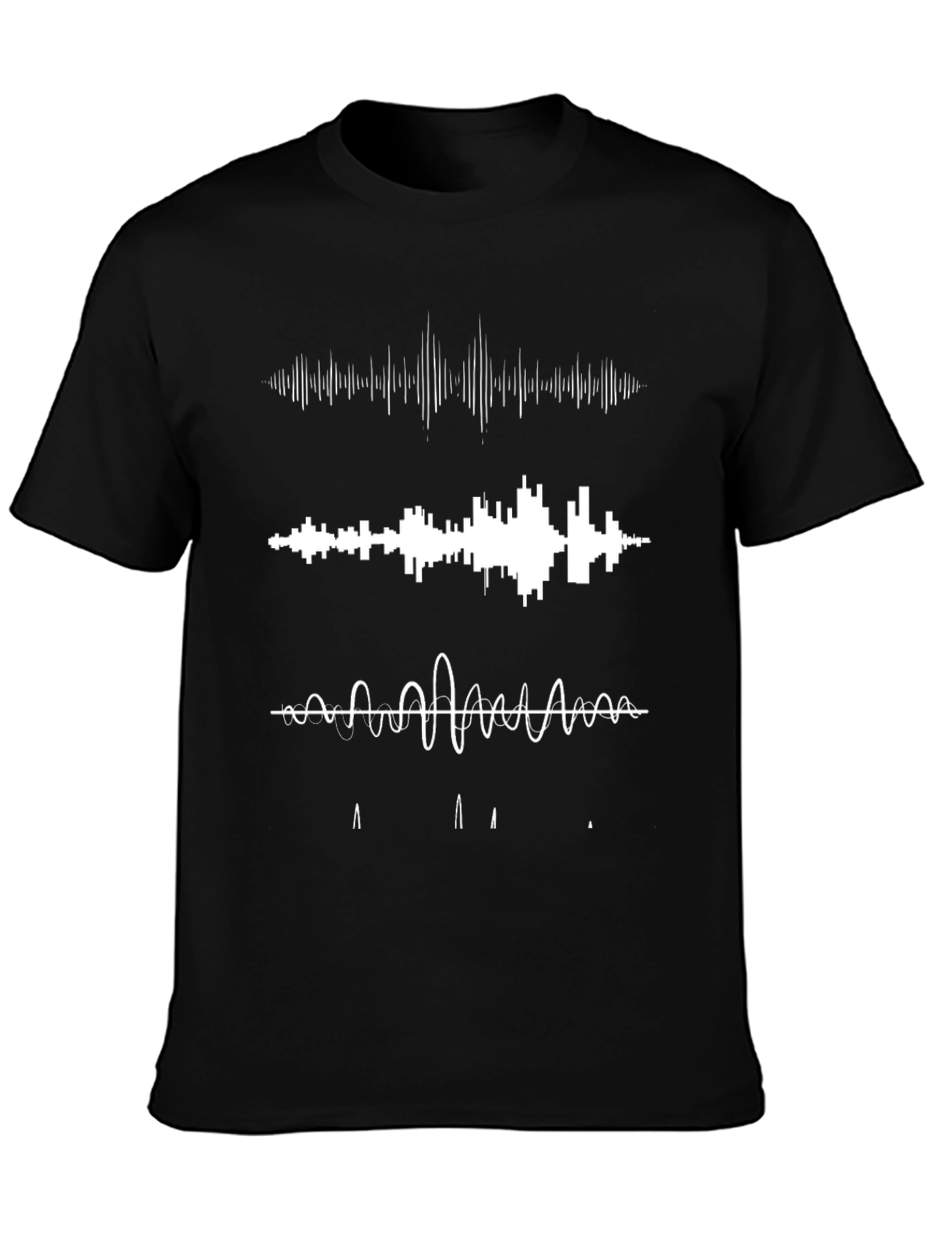Sound Wave Graphic Black T-Shirt