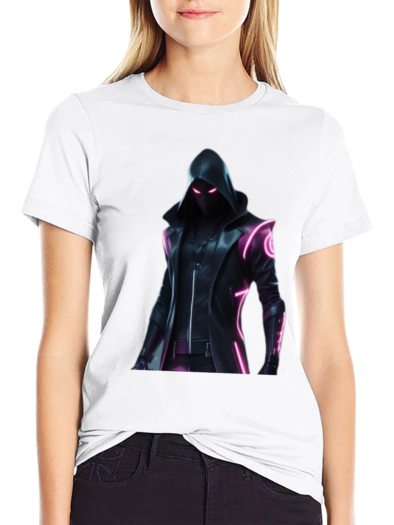 Cyberpunk Hooded Graphic T-Shirt