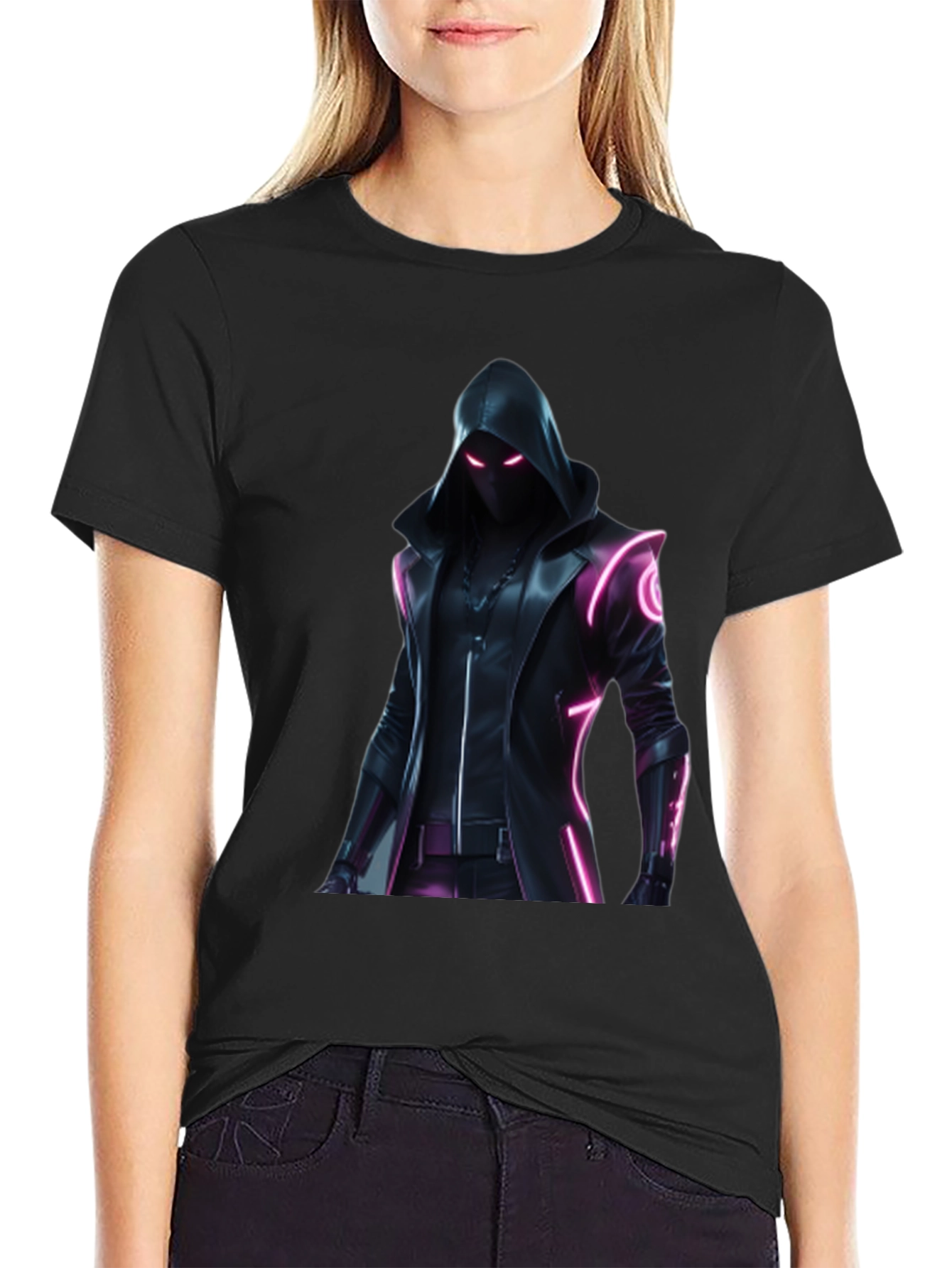Cyberpunk Hooded Graphic T-Shirt
