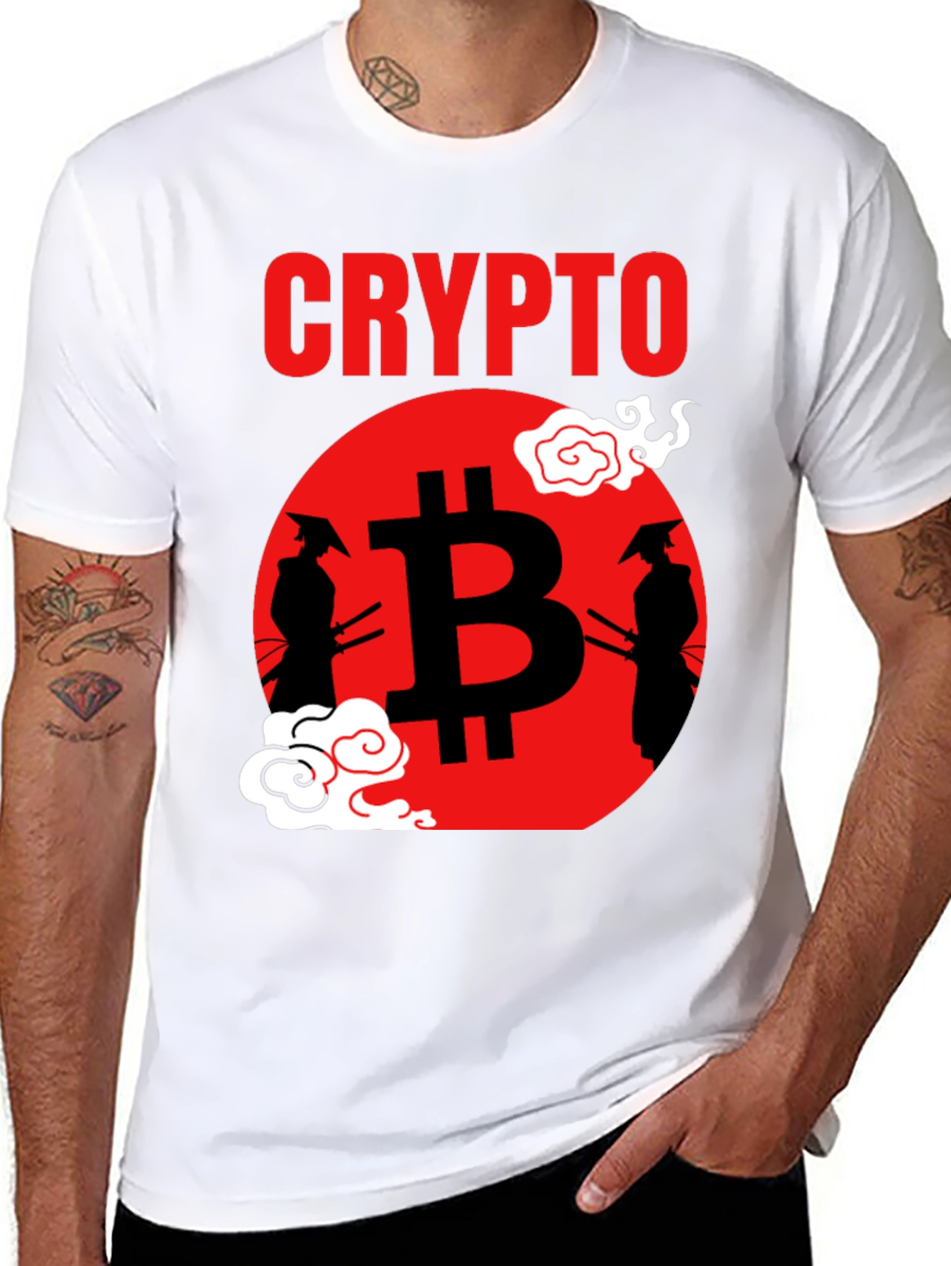 Crypto Samurai T-Shirt - Bitcoin Design