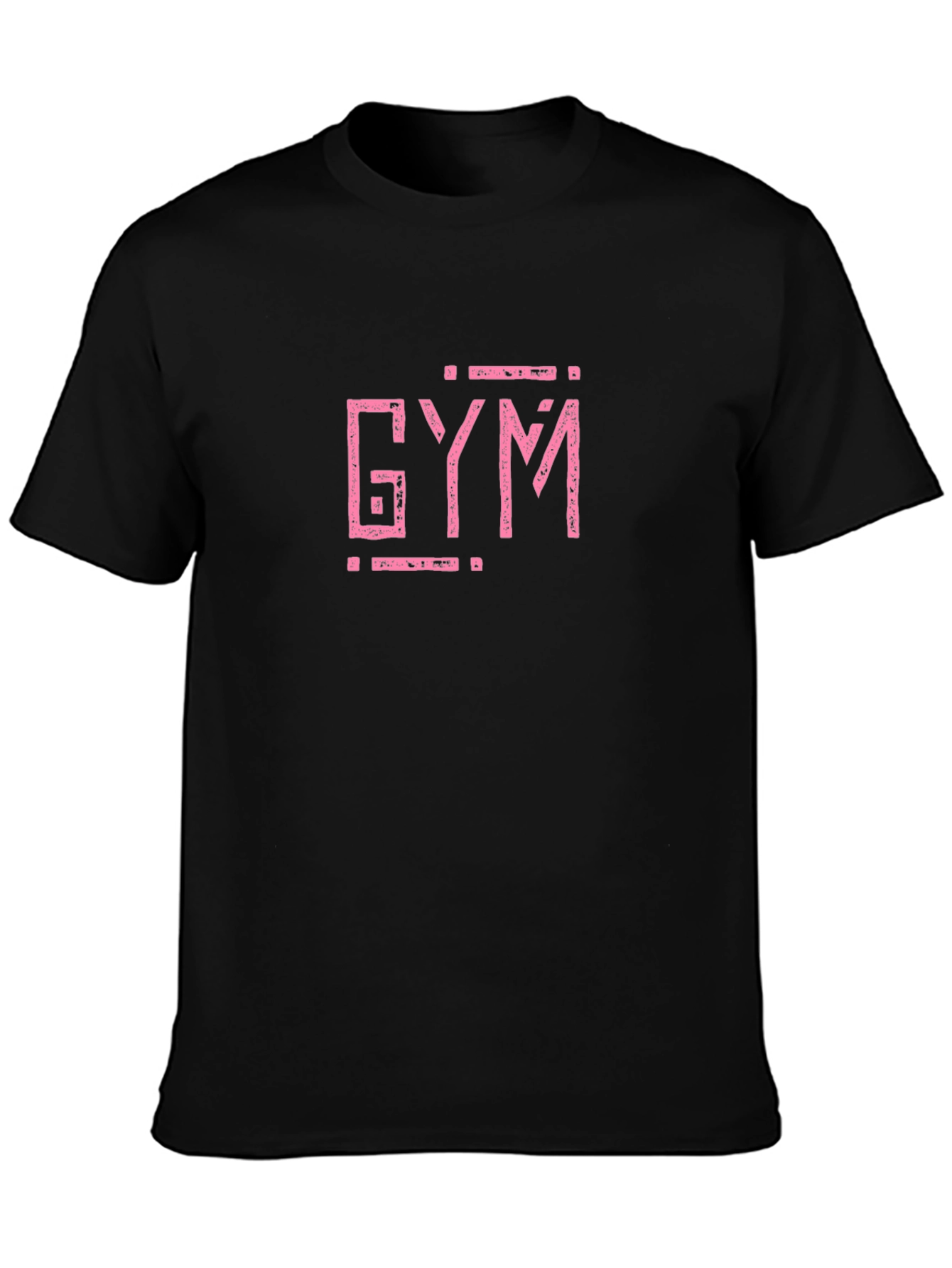 Gym Graphic T-Shirt - Black Cotton Blend