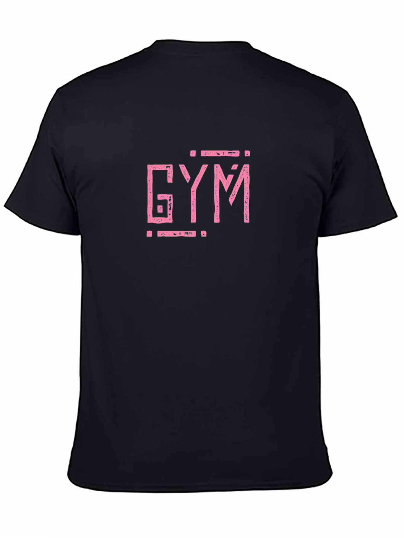Gym Graphic T-Shirt - Black Cotton Blend