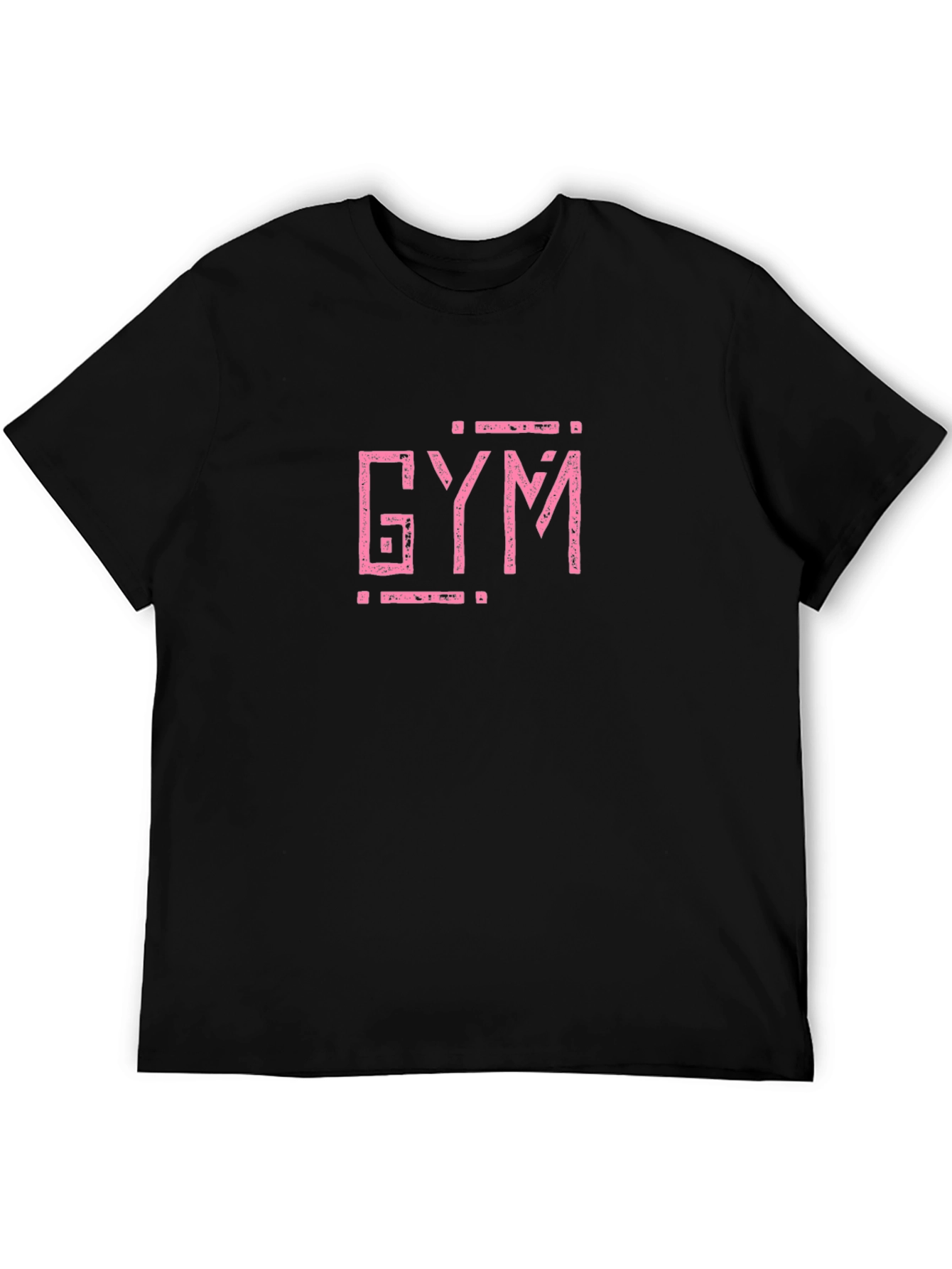 Gym Graphic T-Shirt - Black Cotton Blend