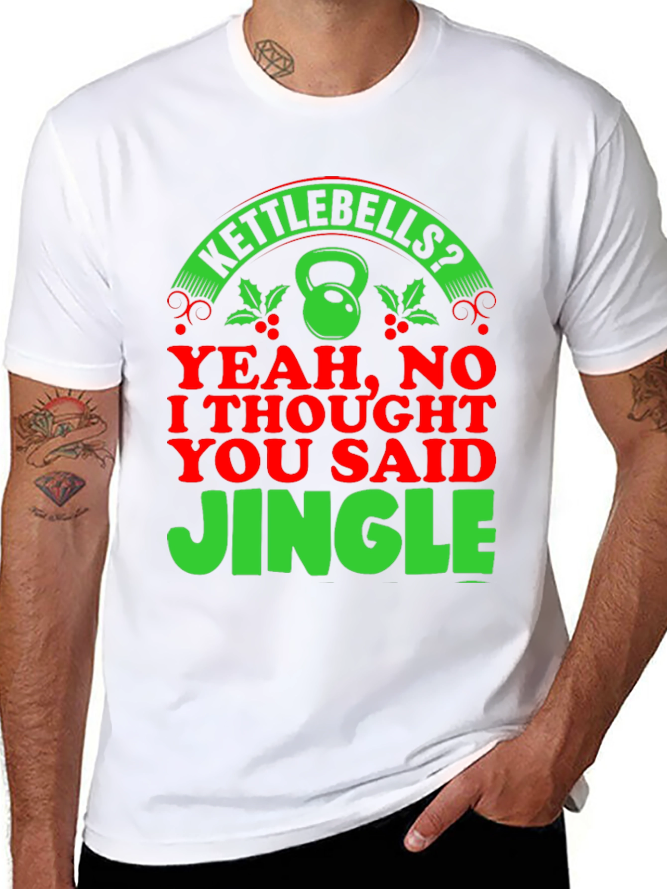 Kettlebells? Jingle! Holiday Gym T-Shirt