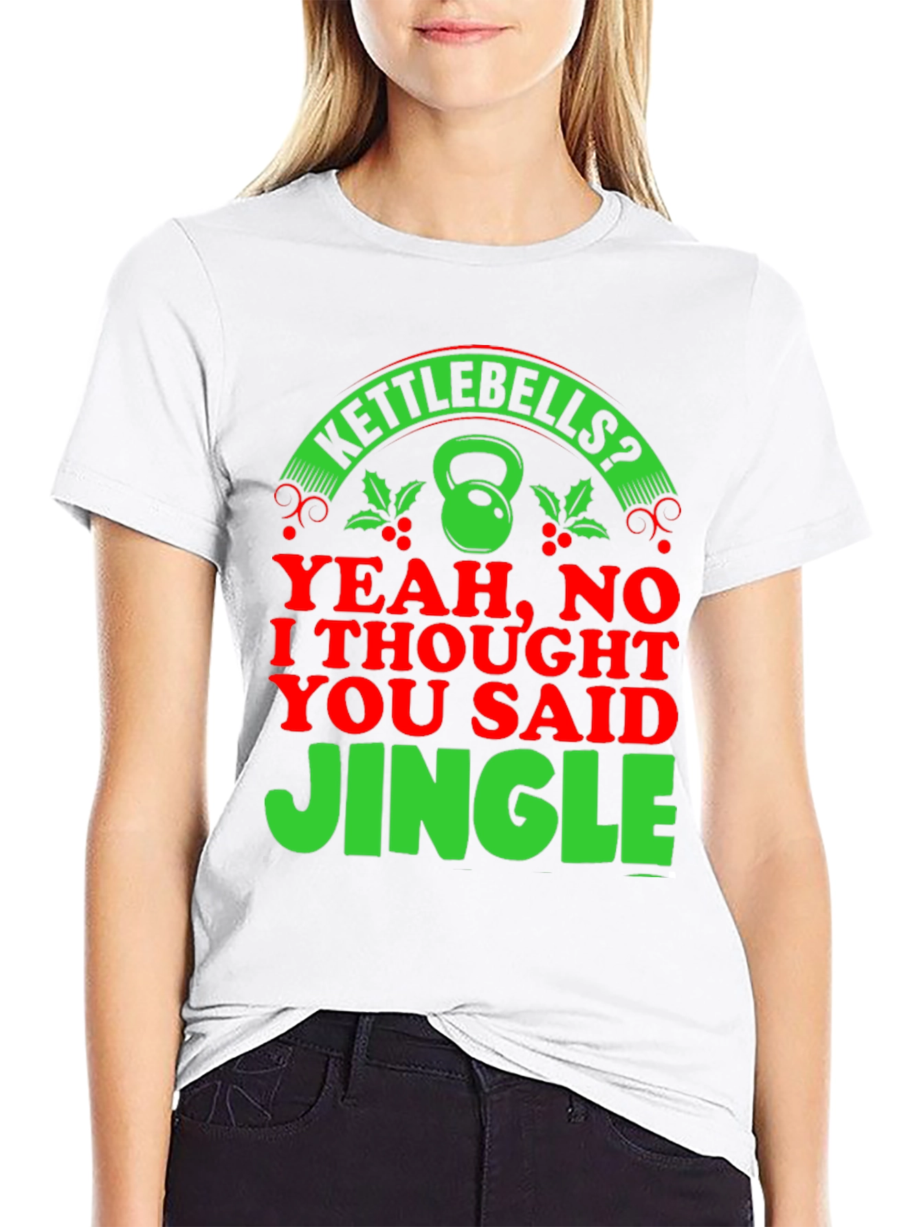 Kettlebells? Jingle! Holiday Gym T-Shirt