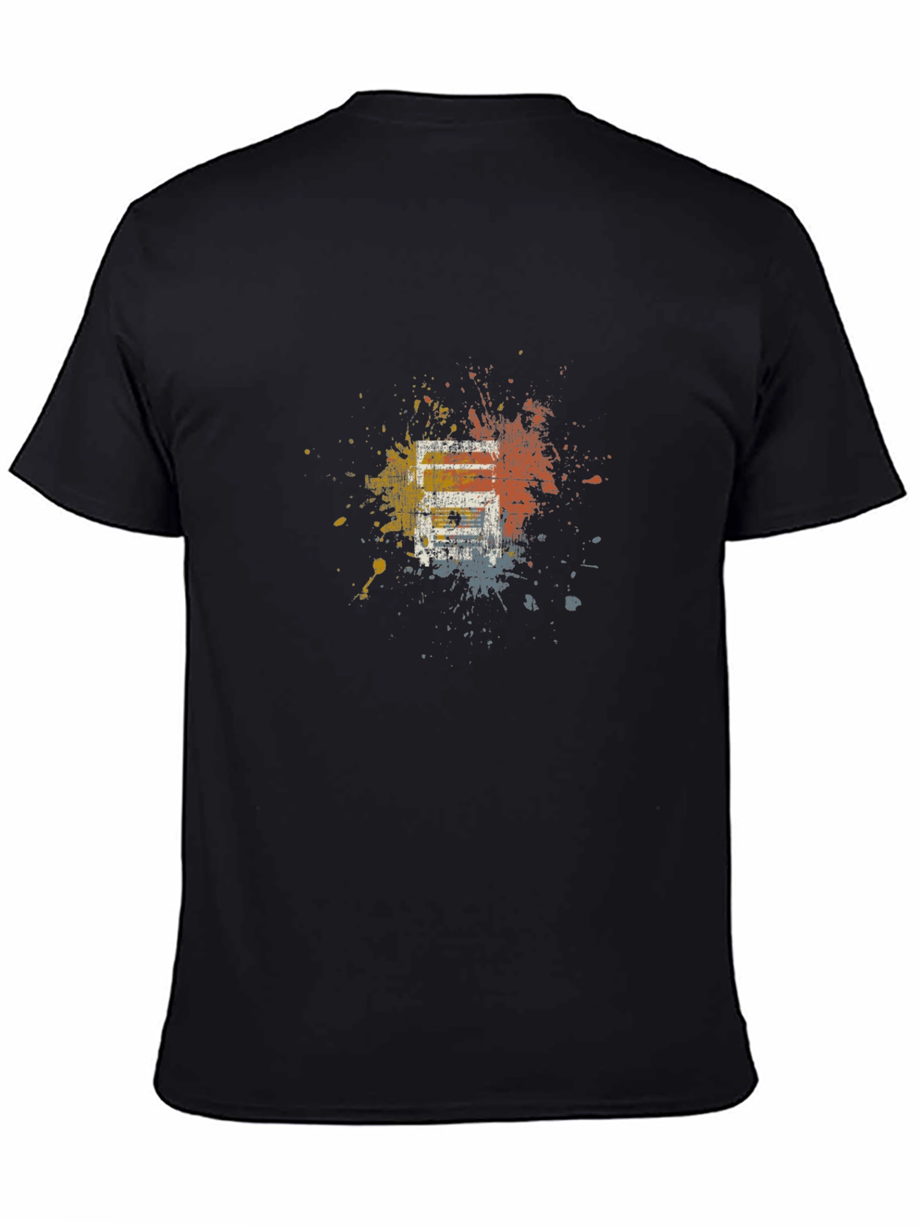 Abstract Splatter Graphic Black Tee