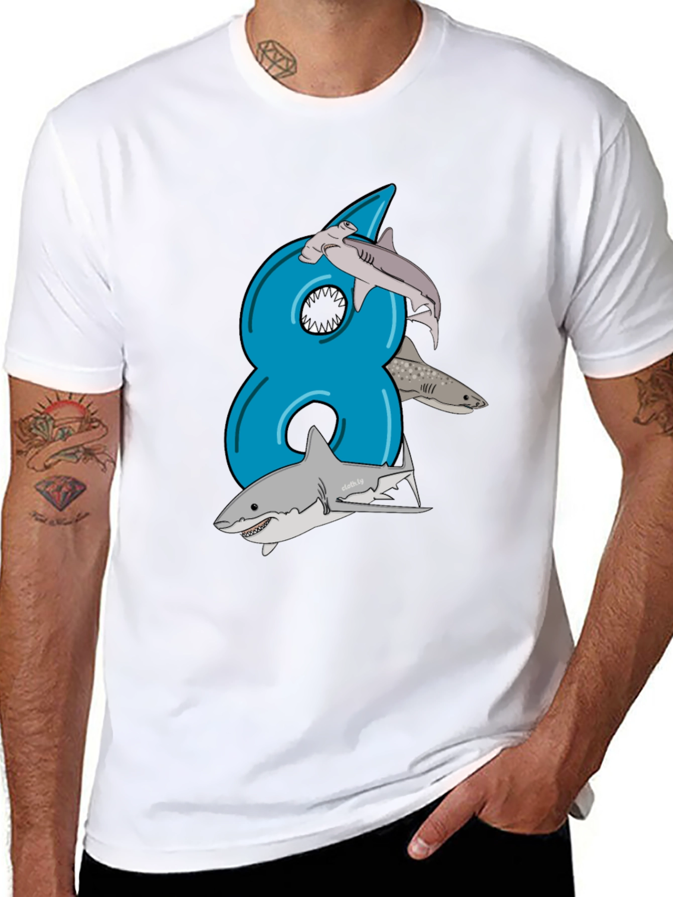 Shark Birthday Eight T-Shirt