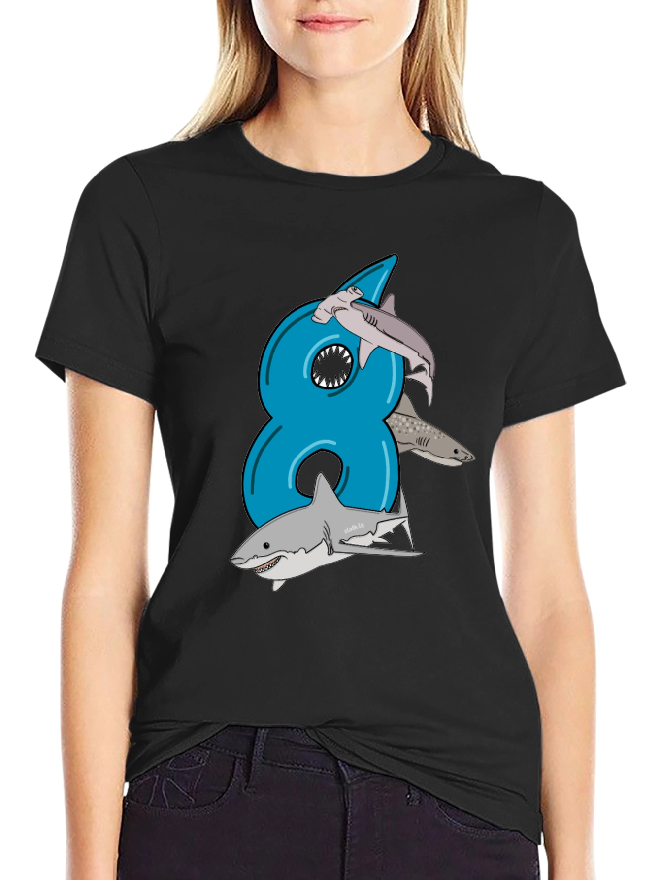 Shark Birthday Eight T-Shirt