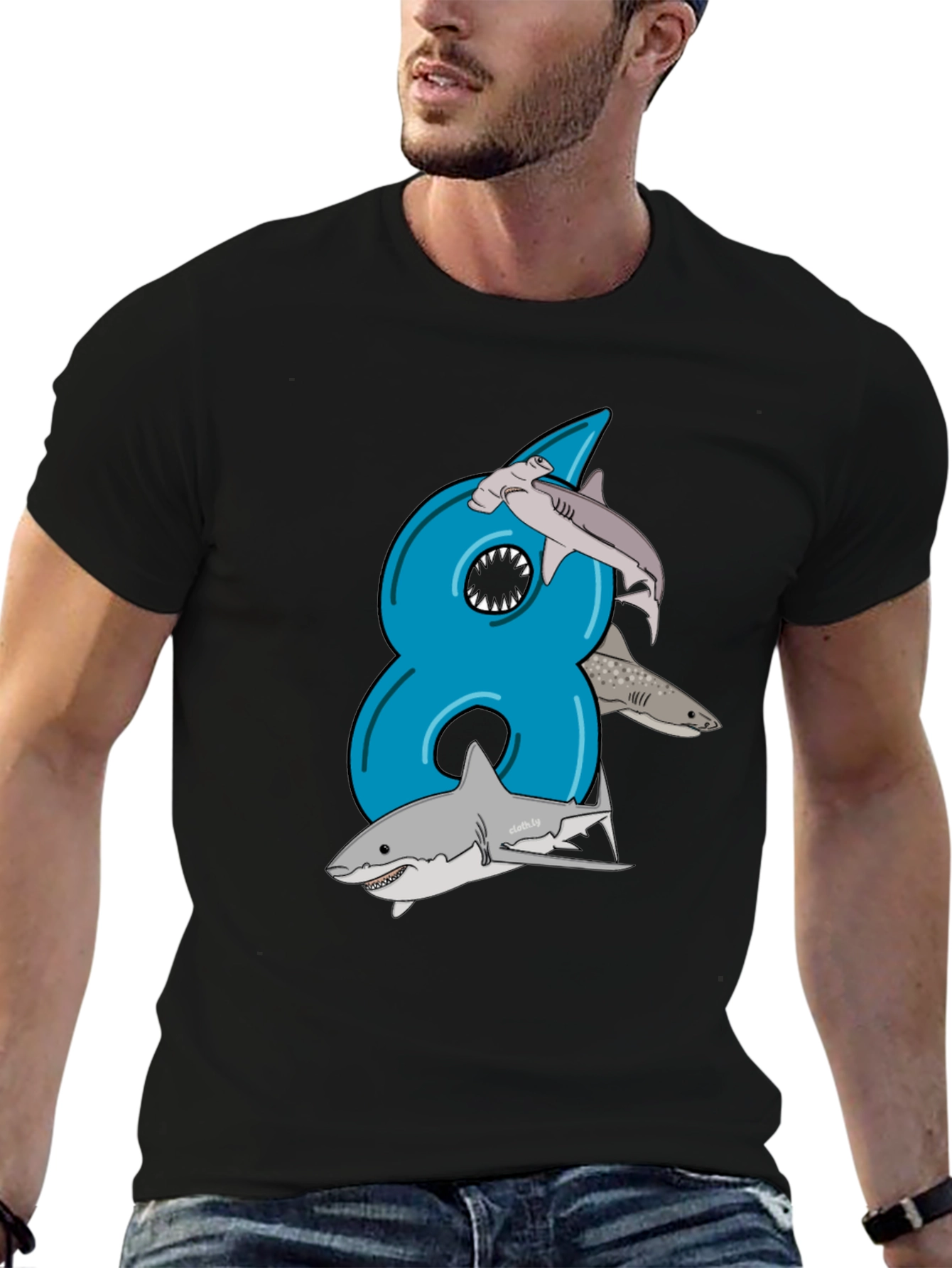 Shark Birthday Eight T-Shirt