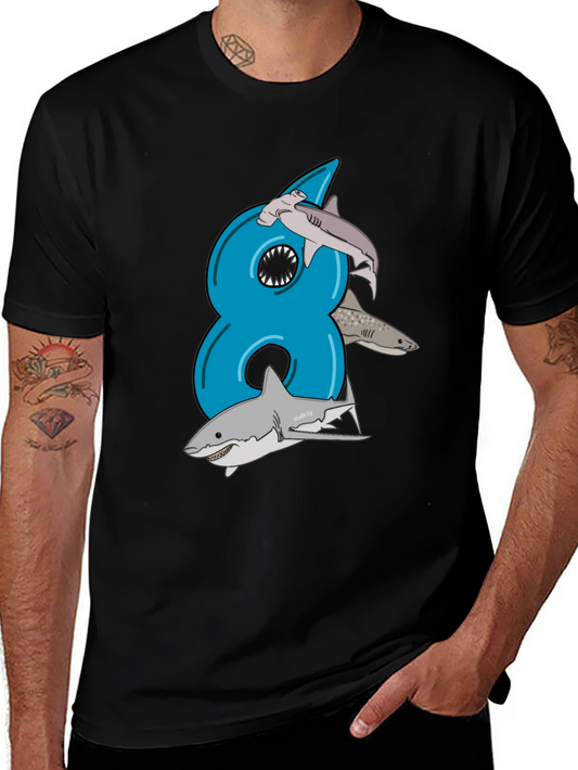 Shark Birthday Eight T-Shirt