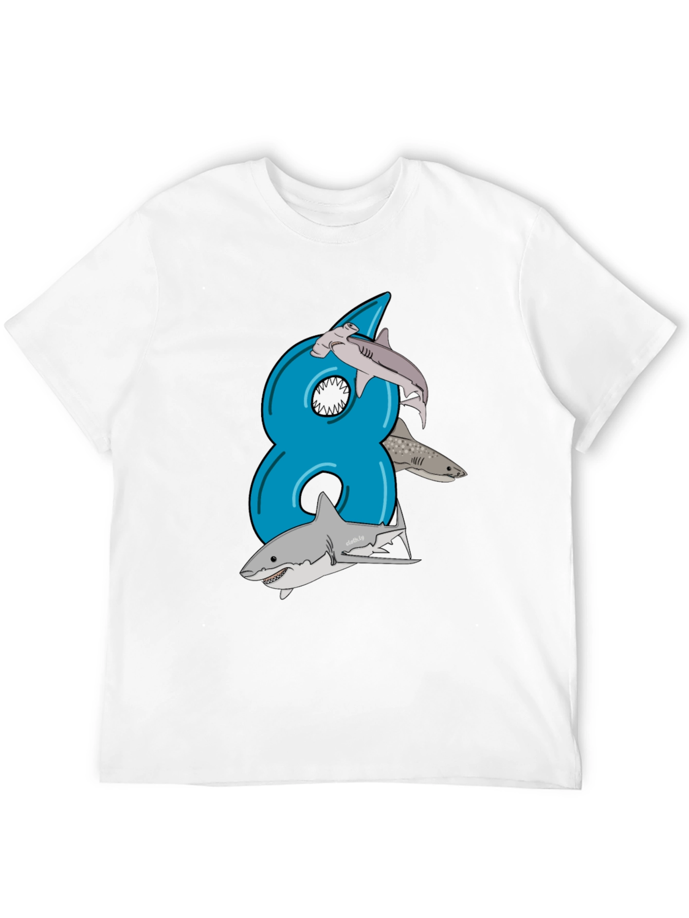 Shark Birthday Eight T-Shirt
