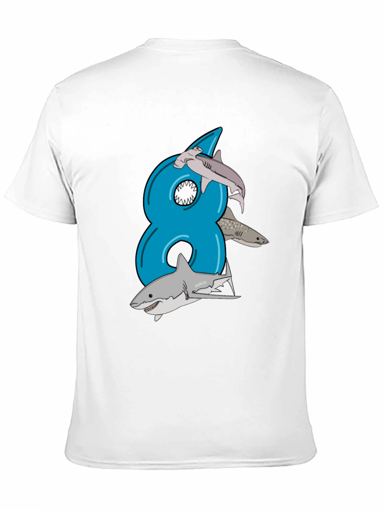 Shark Birthday Eight T-Shirt
