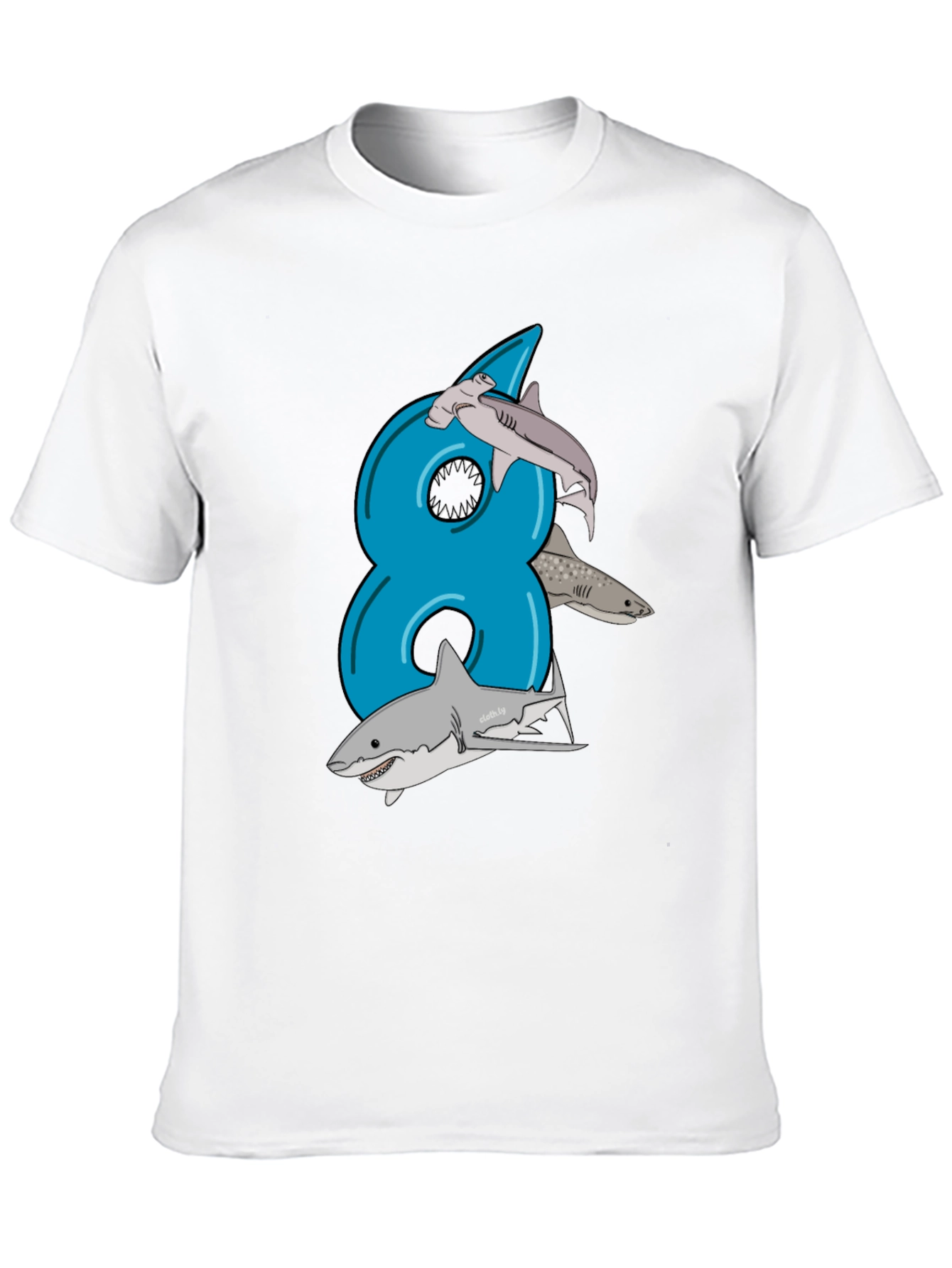 Shark Birthday Eight T-Shirt