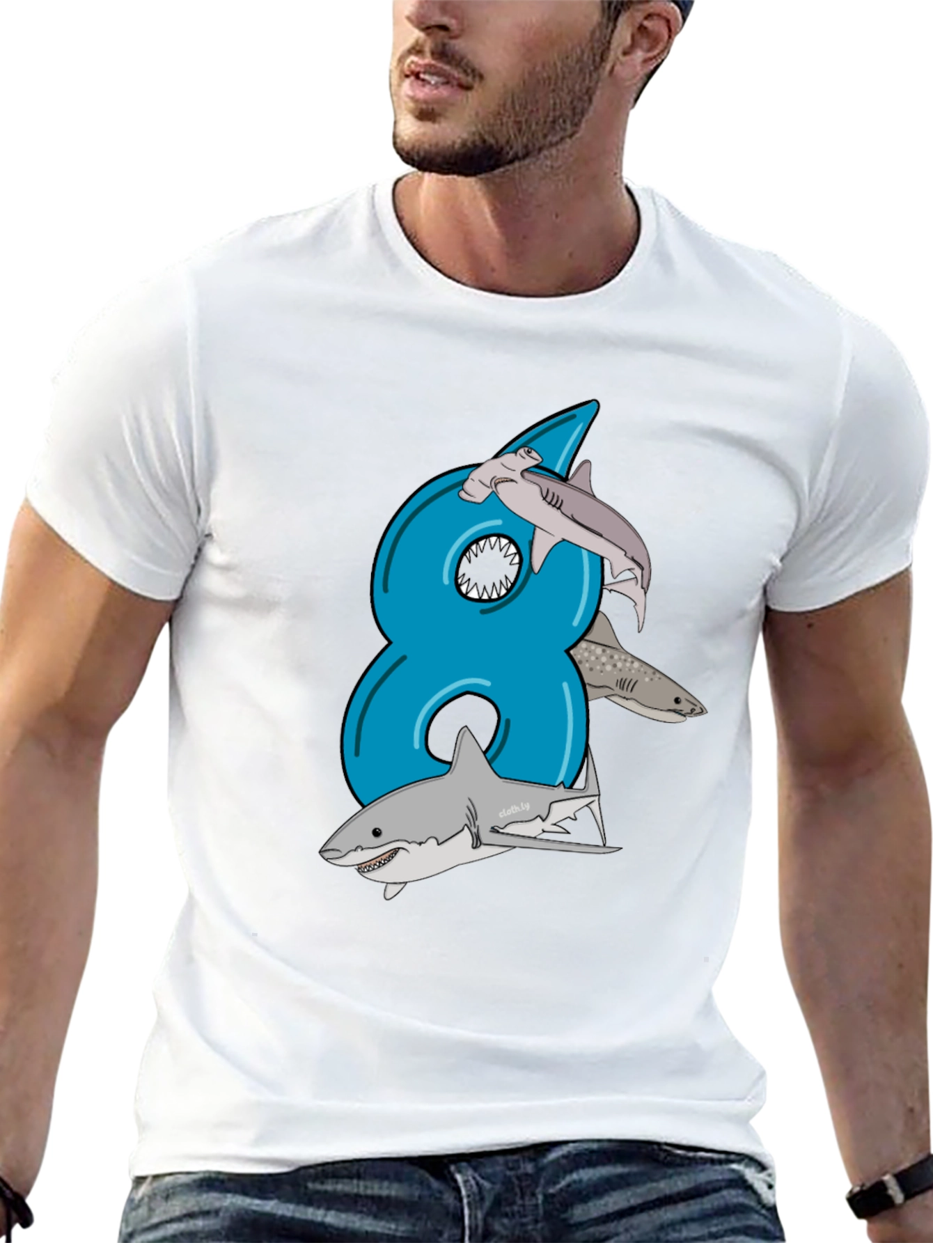Shark Birthday Eight T-Shirt
