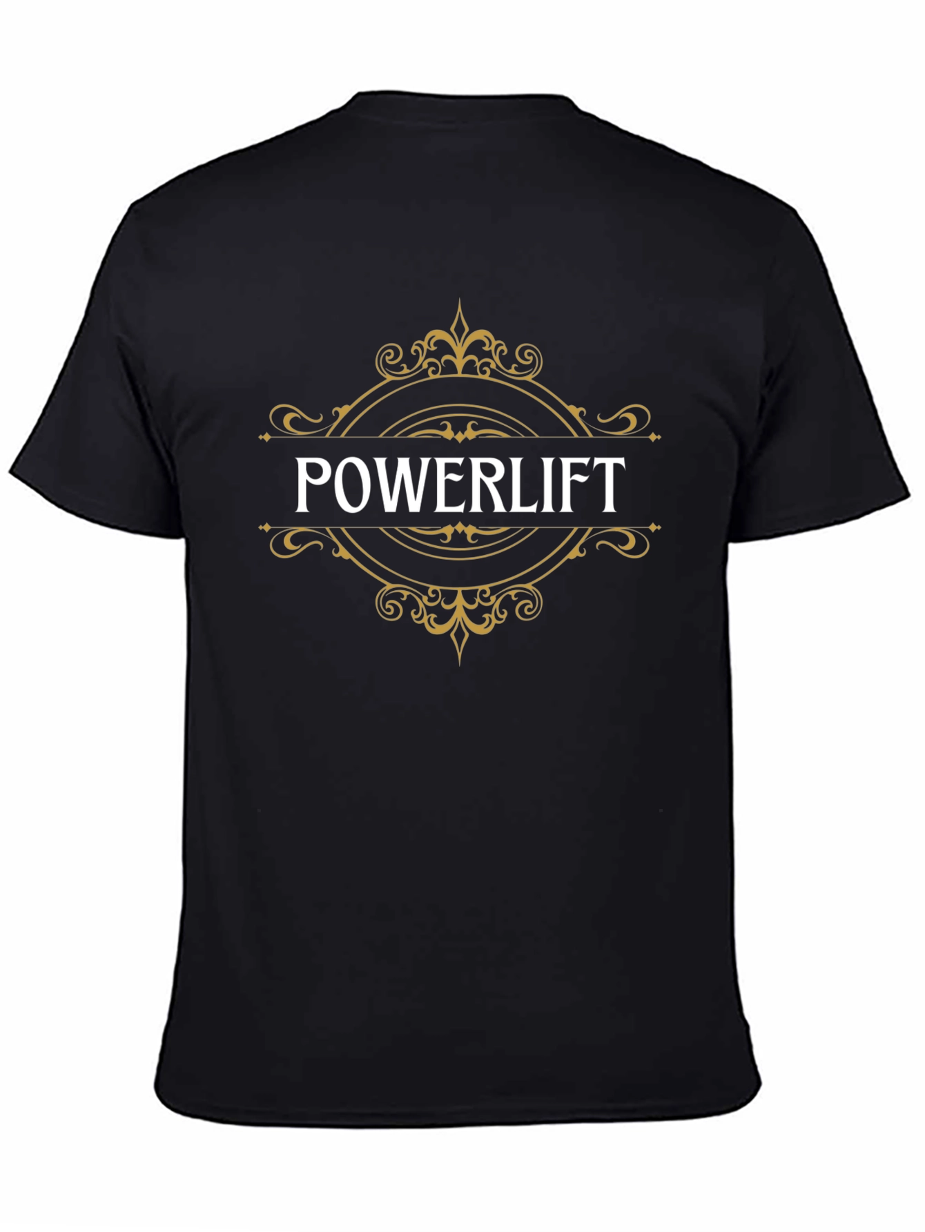 Powerlift Graphic Tee - Black Cotton T-Shirt