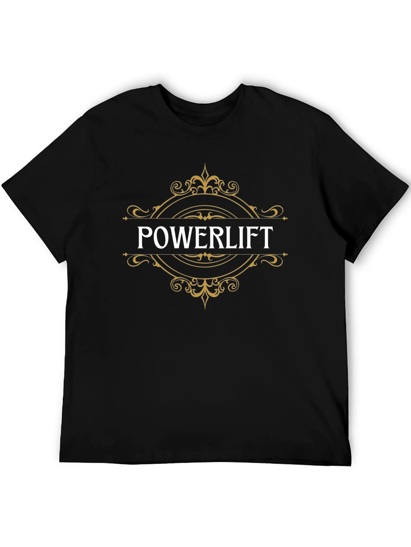 Powerlift Graphic Tee - Black Cotton T-Shirt