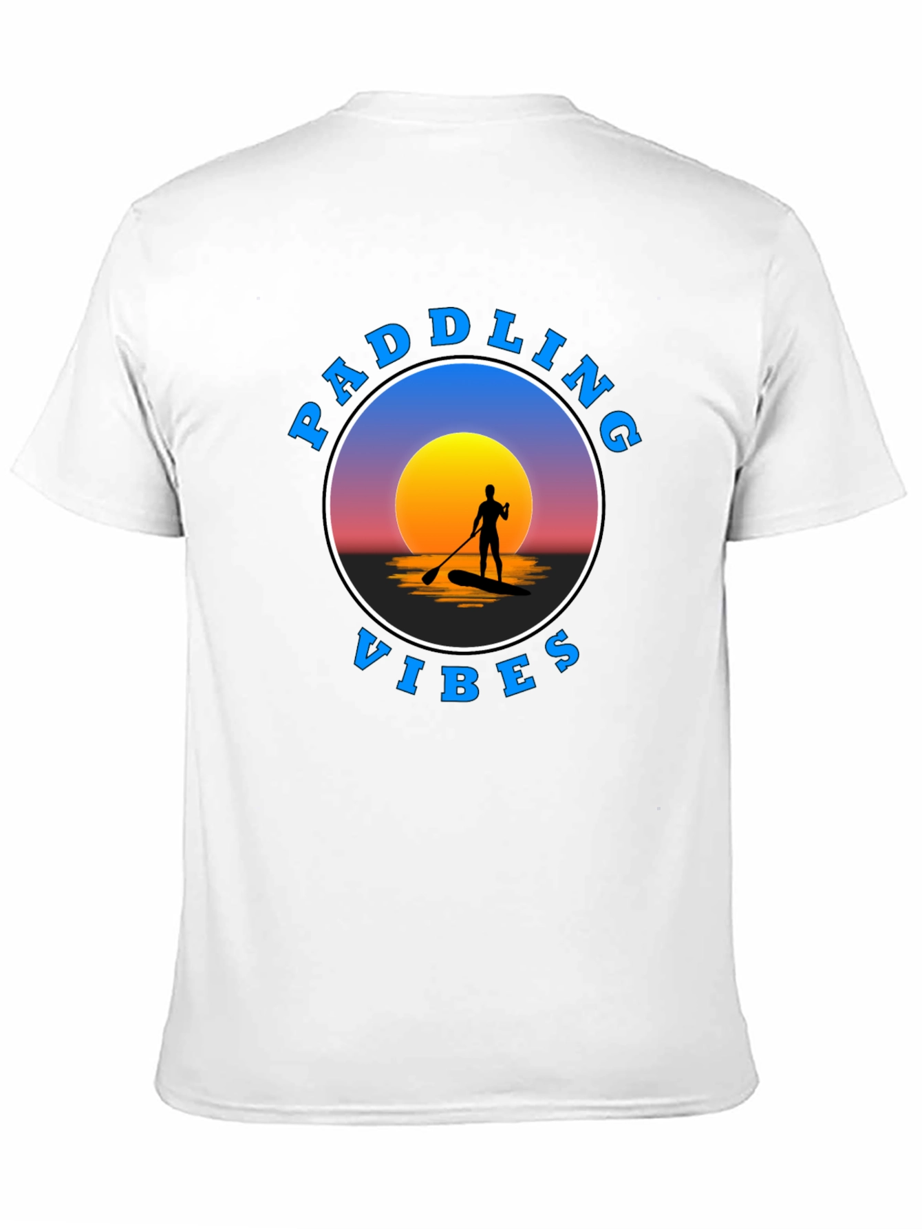 Paddling Vibes Graphic Tee - Sunset Paddleboard Design