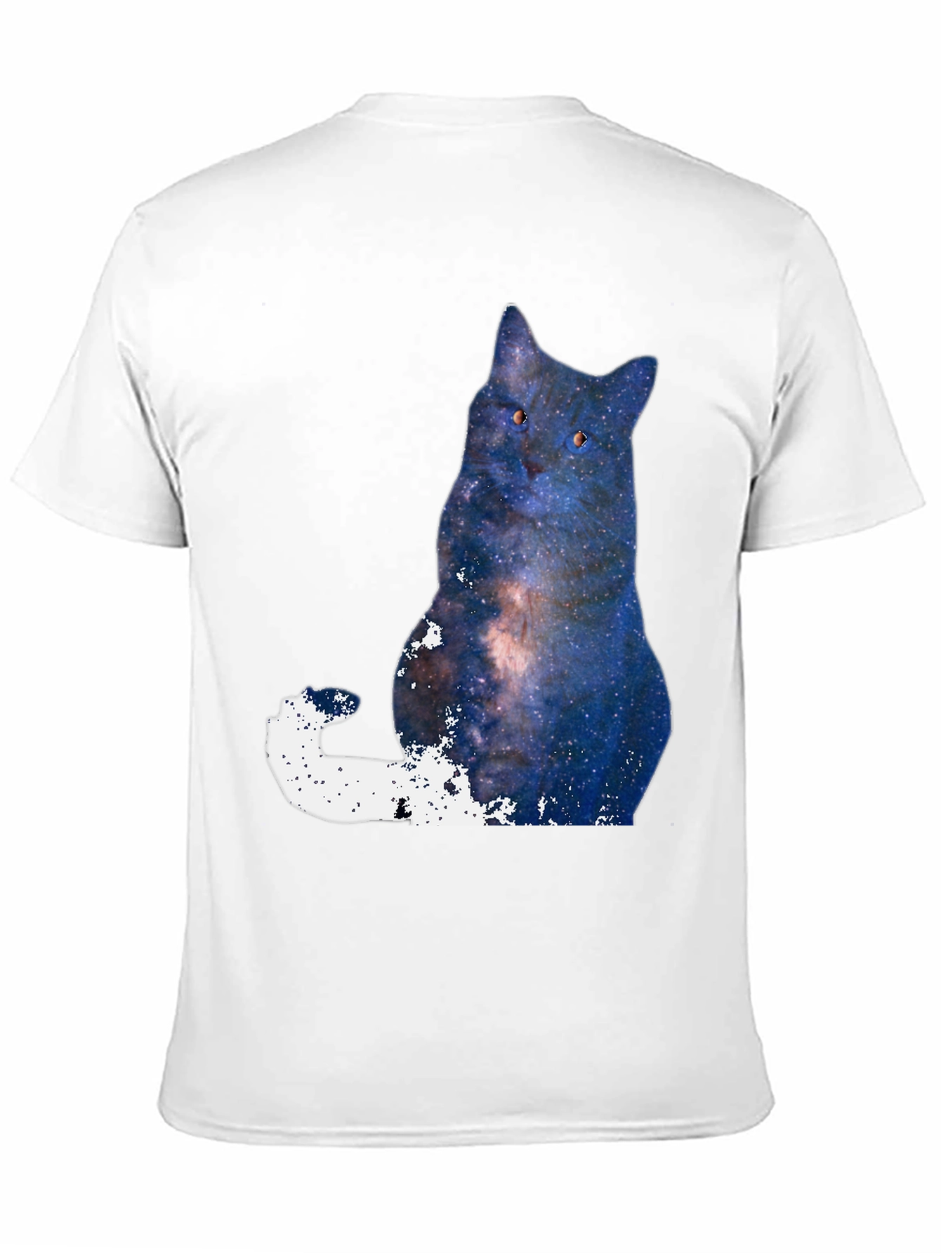 Galaxy Cat Graphic T-Shirt - Mens Black Tee