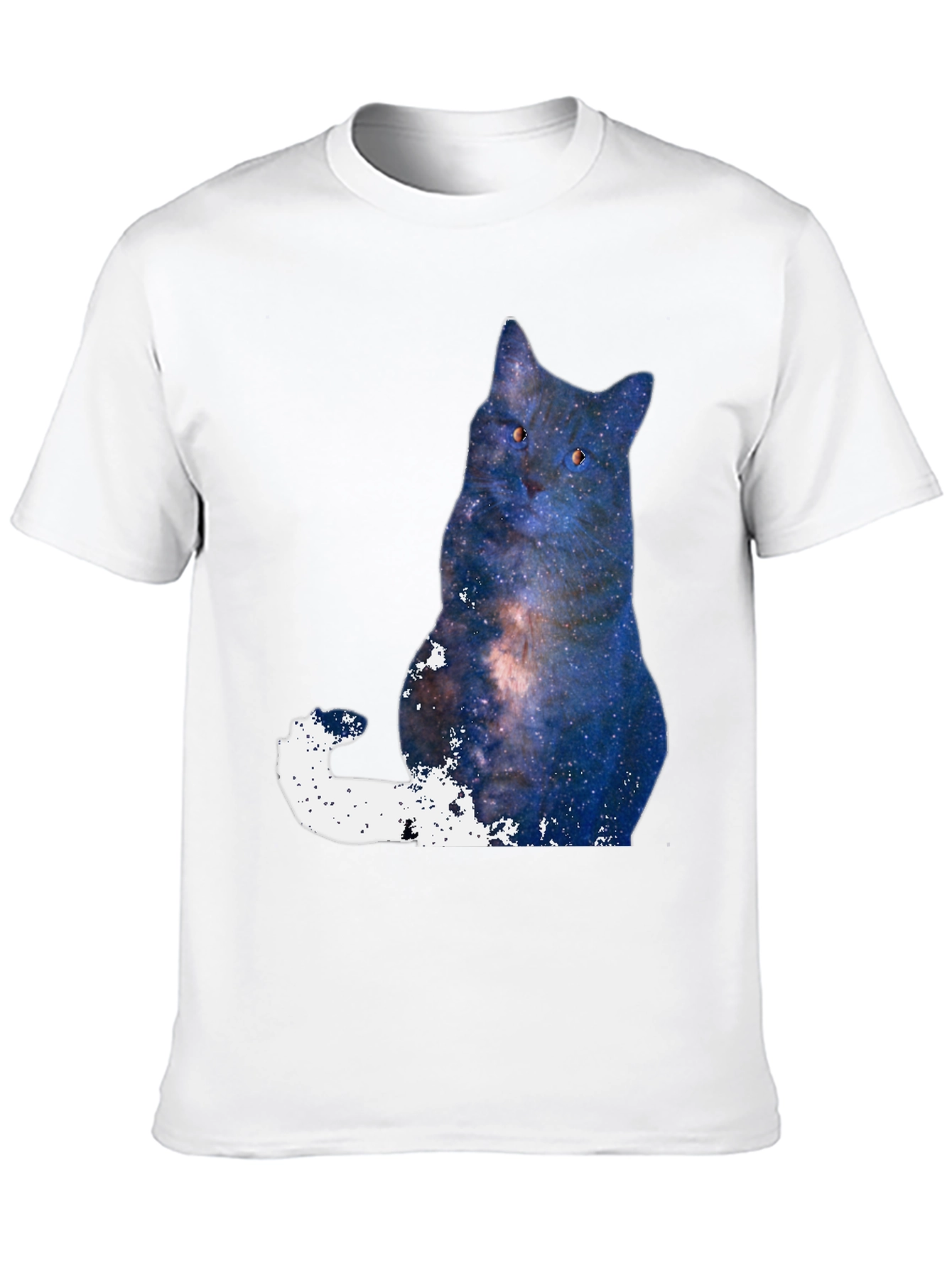 Galaxy Cat Graphic T-Shirt - Mens Black Tee