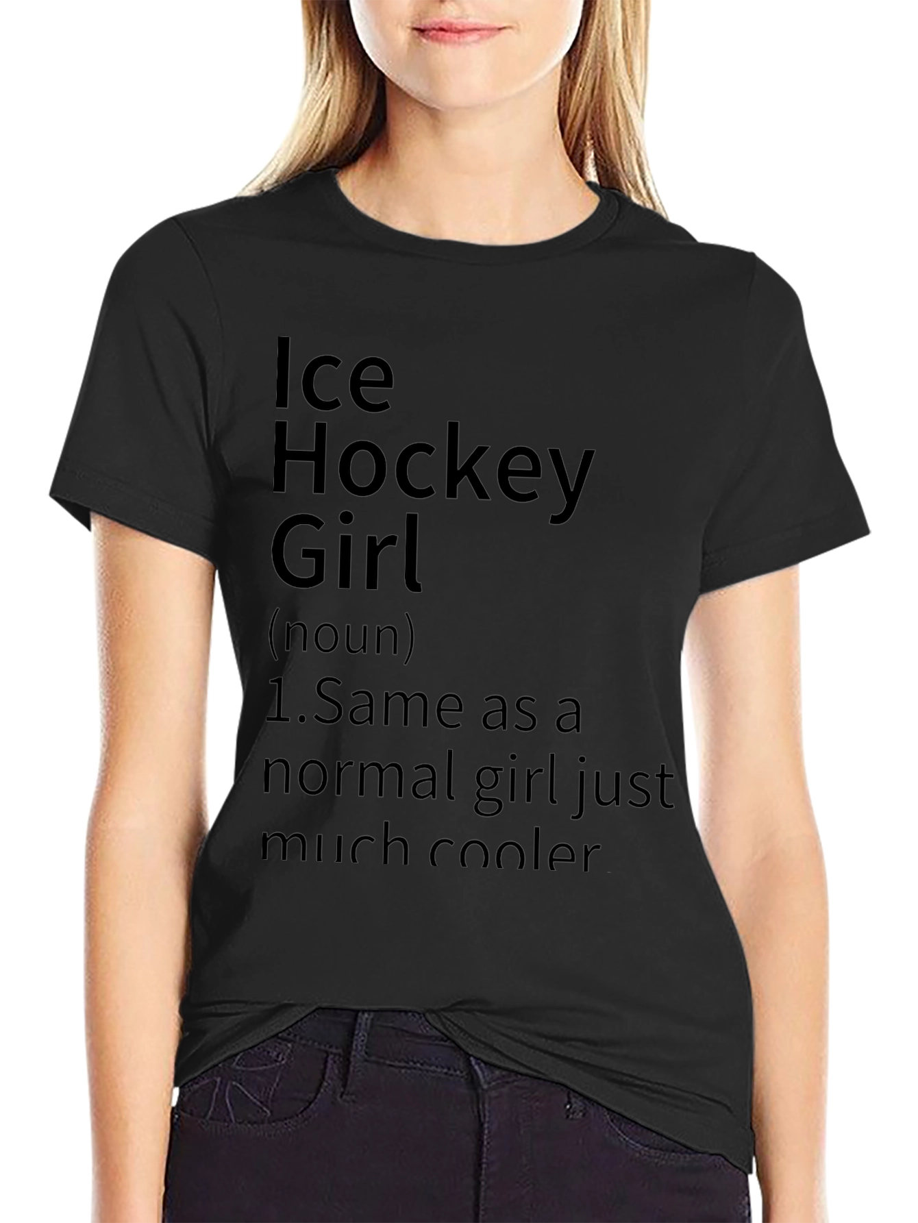 Ice Hockey Girl T-Shirt - Cool Definition