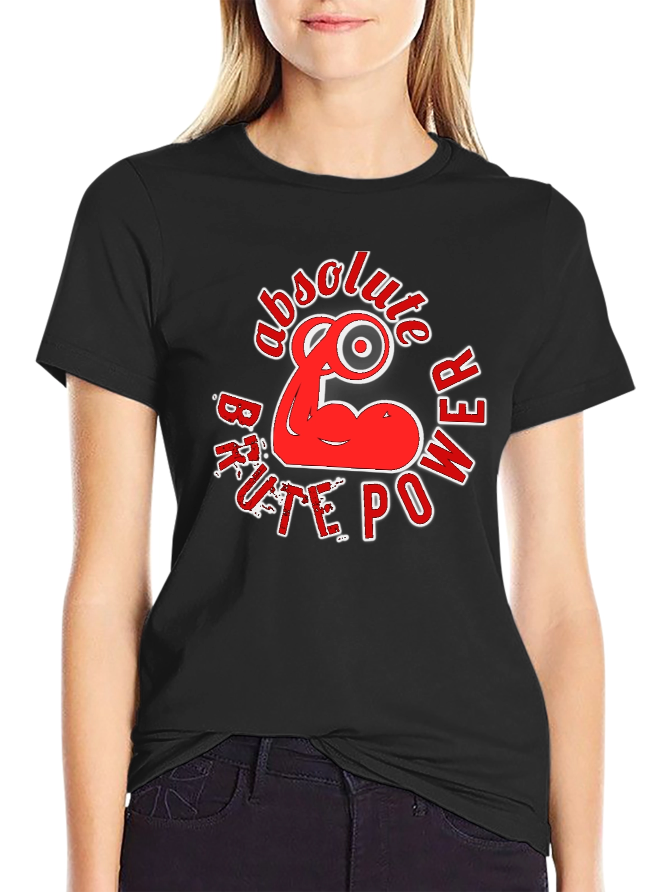 Absolute Power T-Shirt - Black Red Graphic Design