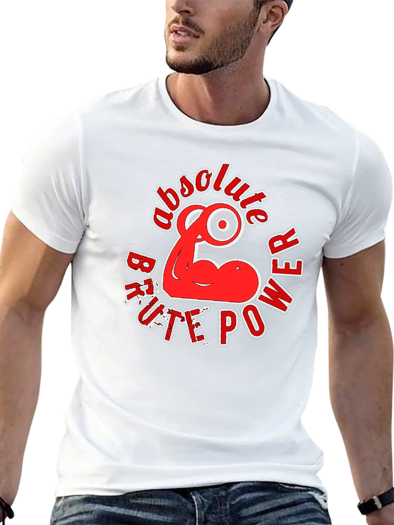 Absolute Power T-Shirt - Black Red Graphic Design