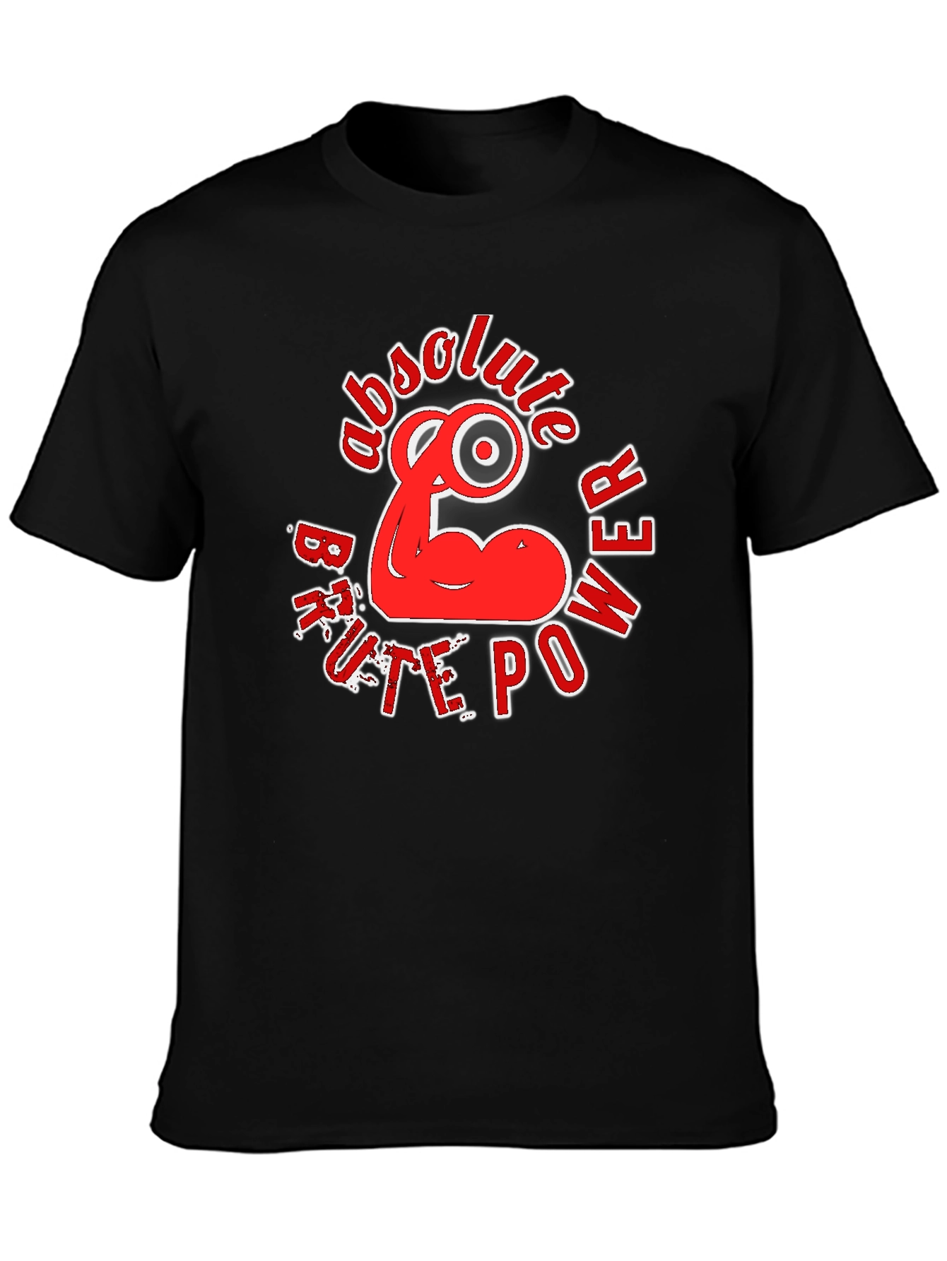 Absolute Power T-Shirt - Black Red Graphic Design