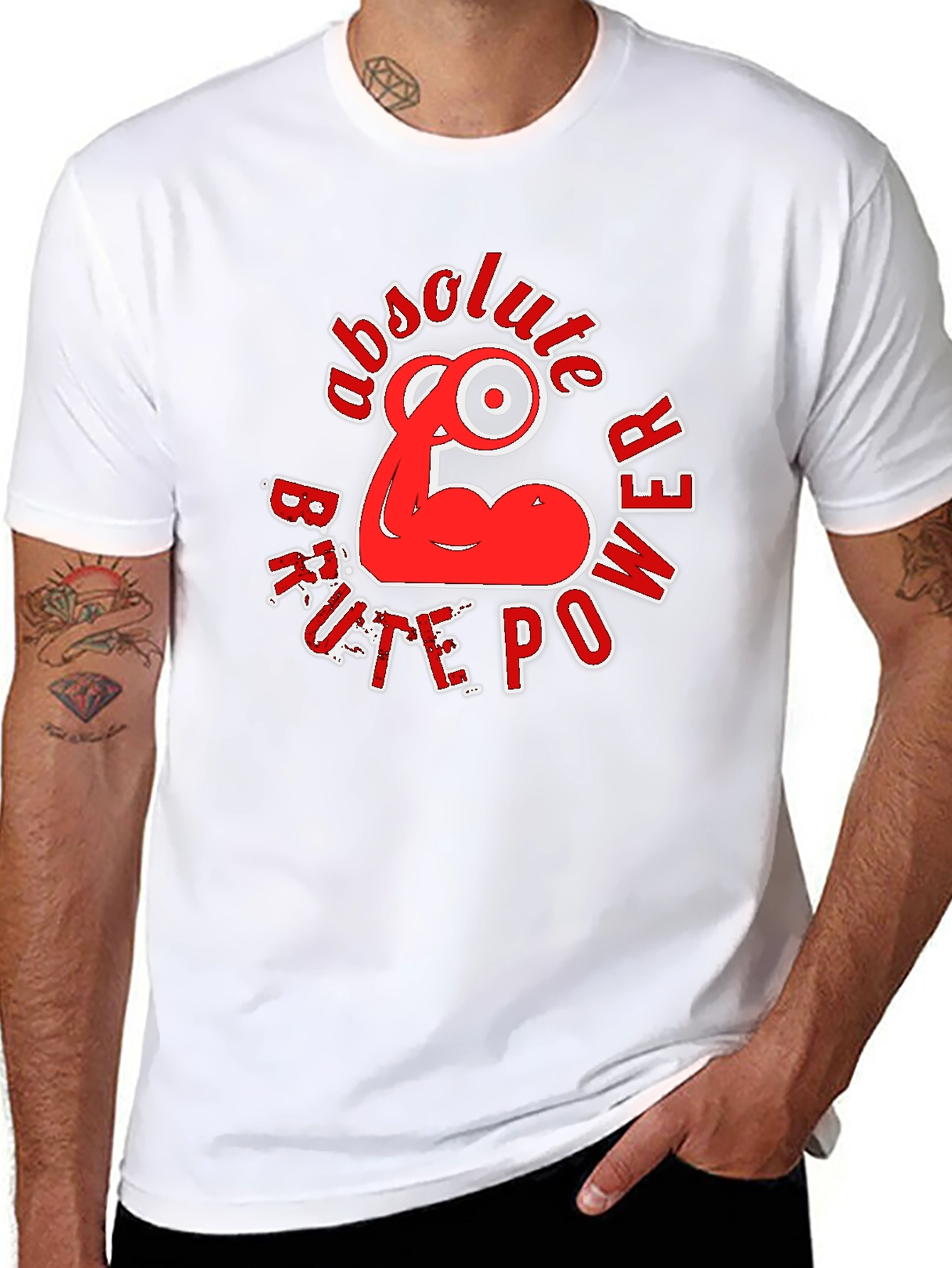 Absolute Power T-Shirt - Black Red Graphic Design