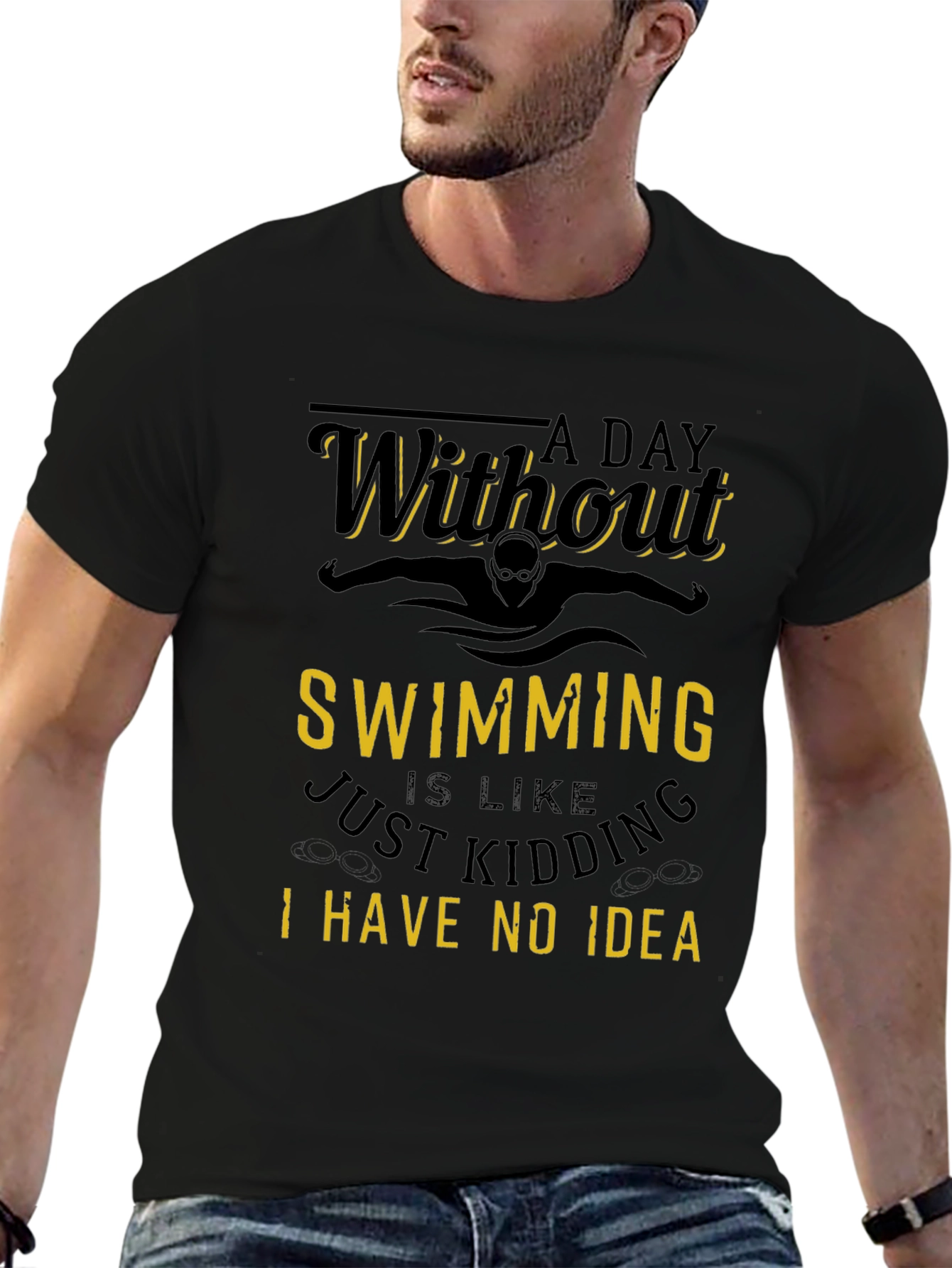 Funny Swimming T-Shirt: Without a Day Swimming