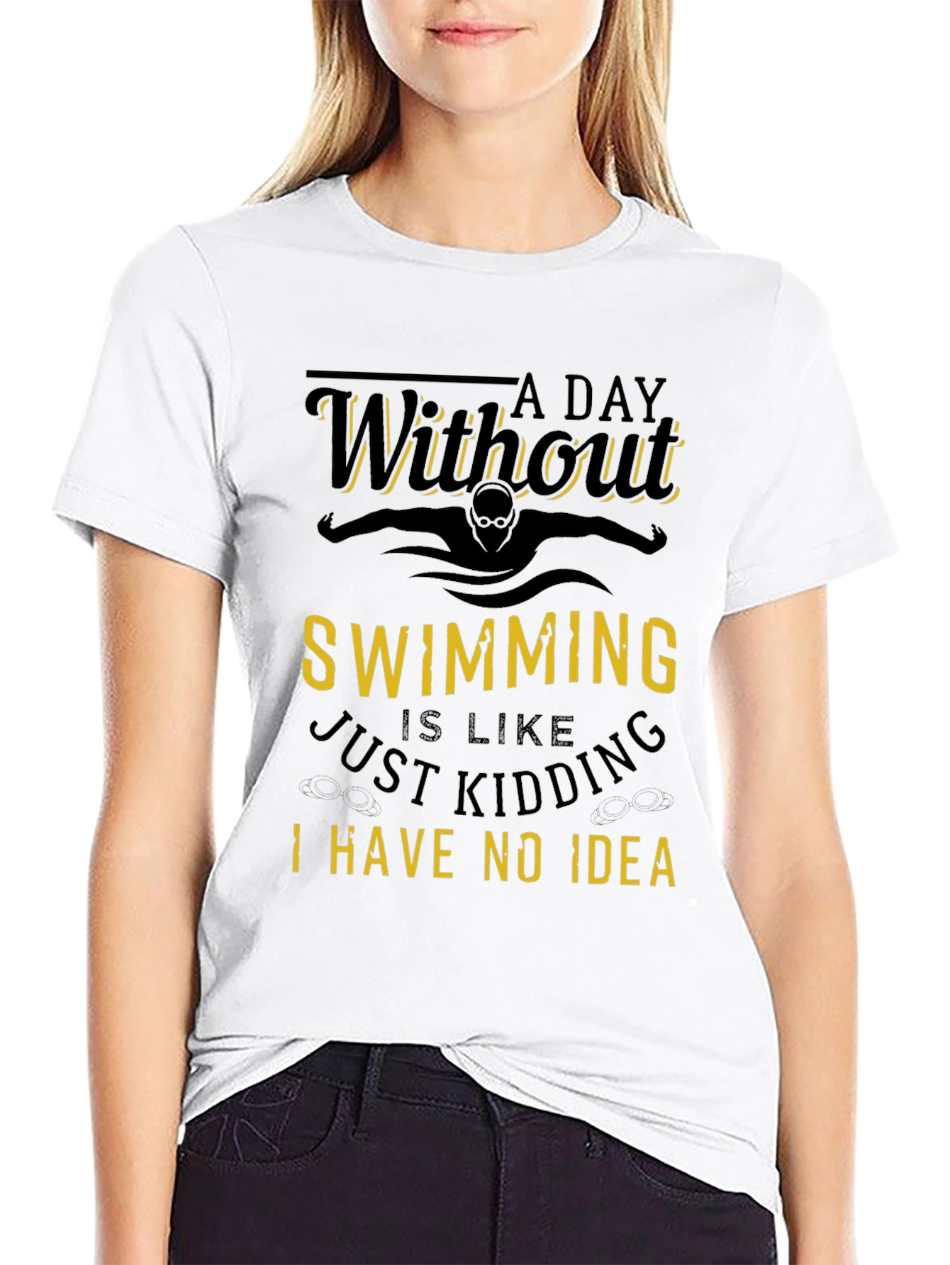 Funny Swimming T-Shirt: Without a Day Swimming