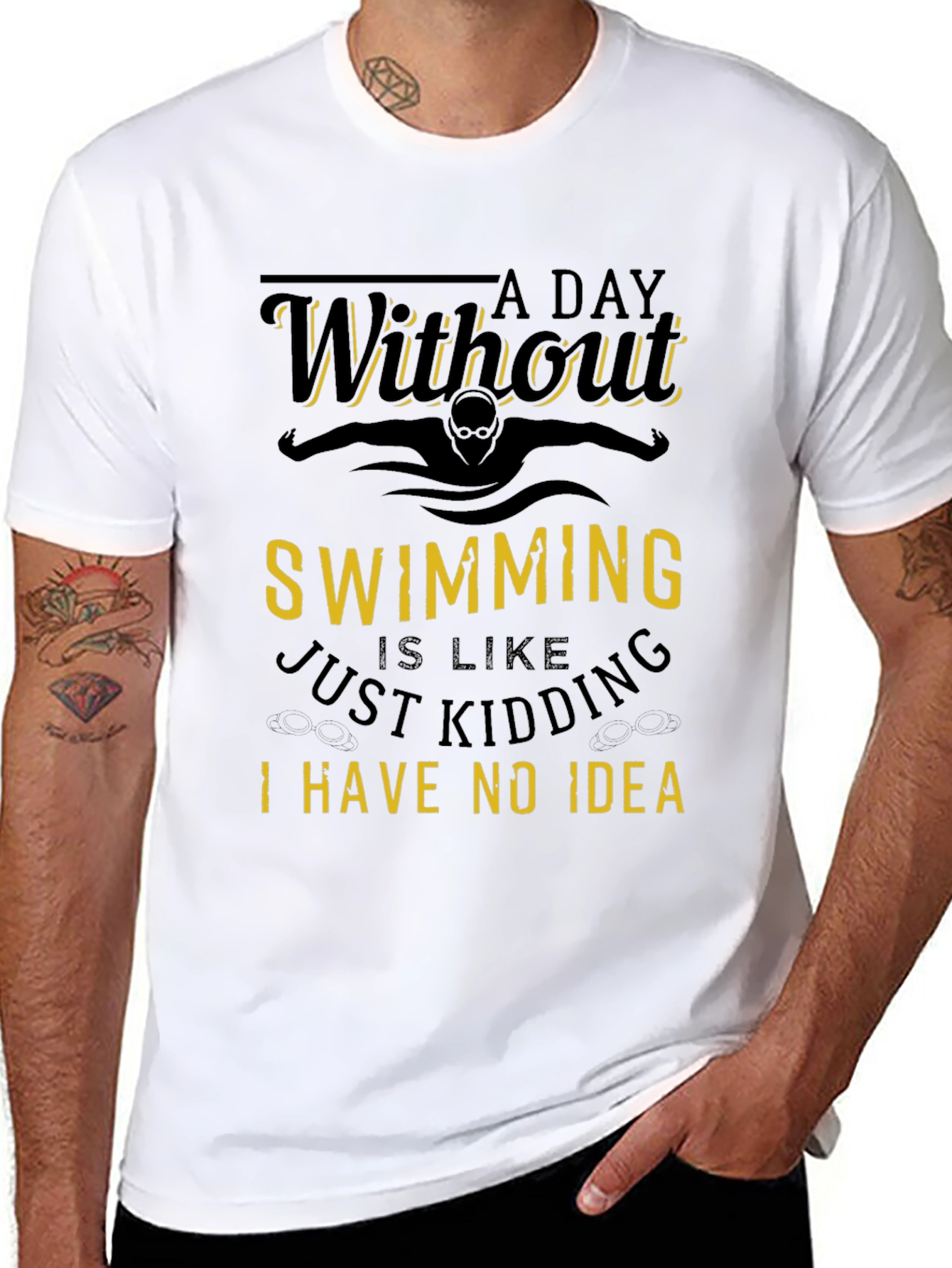 Funny Swimming T-Shirt: Without a Day Swimming