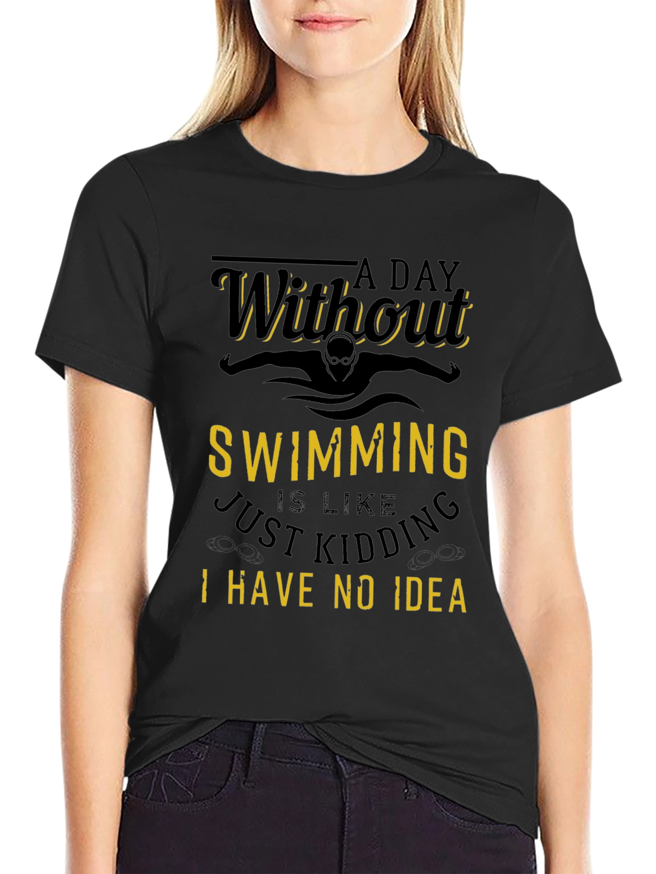 Funny Swimming T-Shirt: Without a Day Swimming