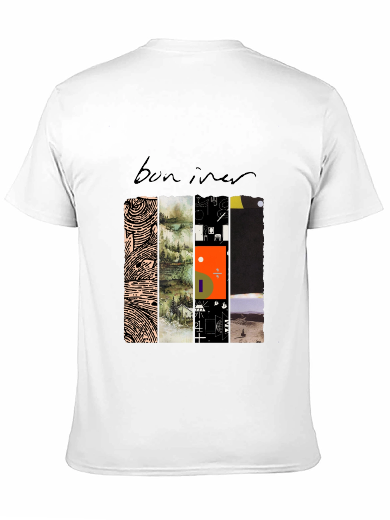 Bon Iver Album Art Black T-Shirt