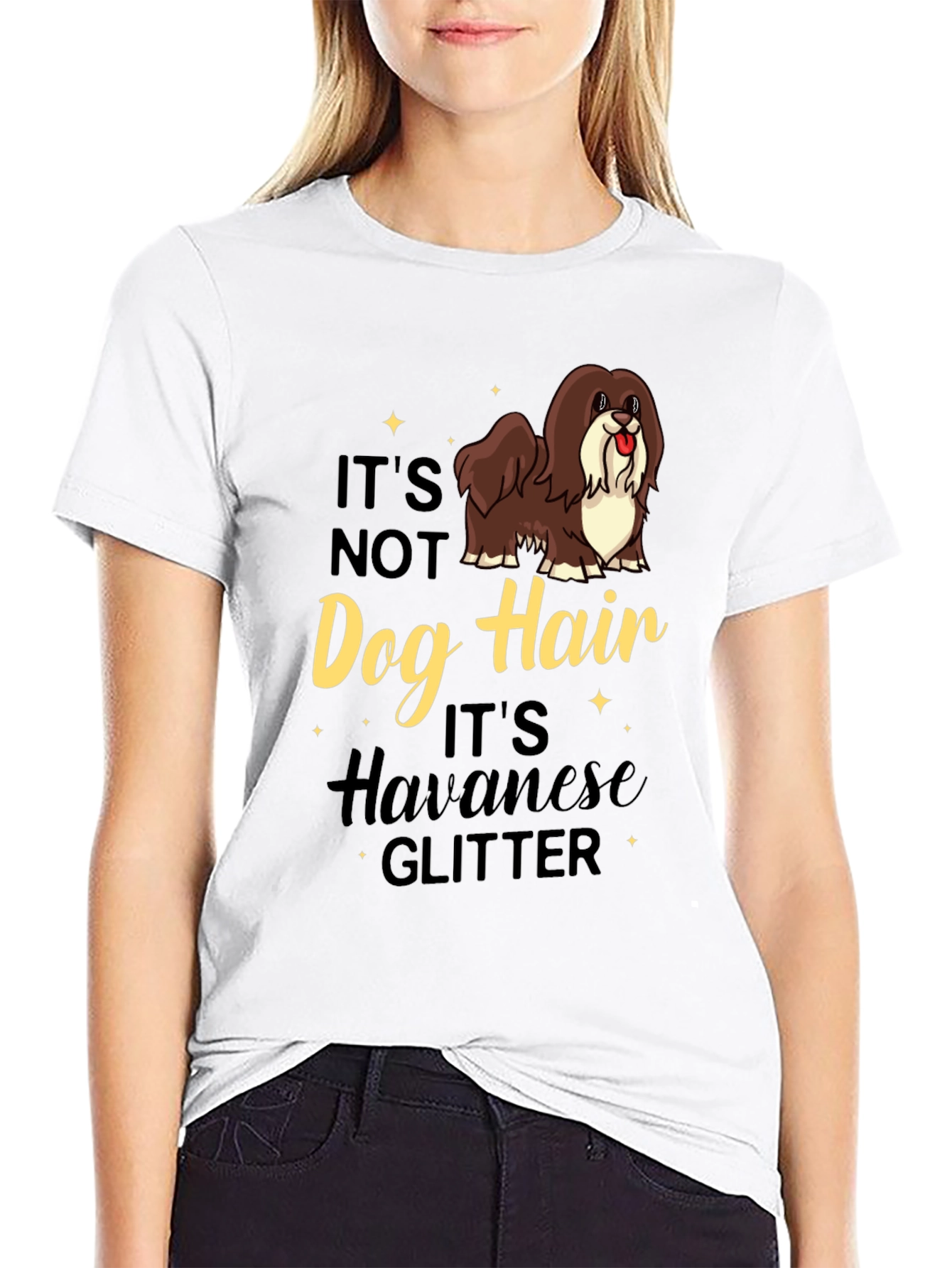 Havanese Glitter T-Shirt - Dog Lover Tee