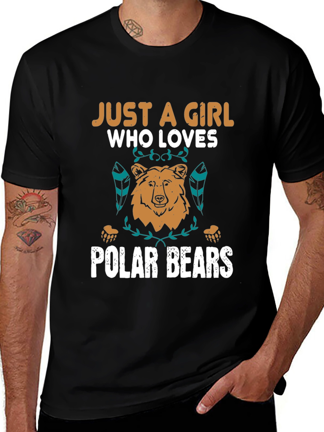 Girl Who Loves Polar Bears Graphic Tee