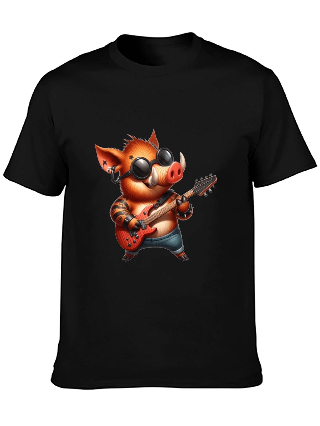 Cool Hog Guitarist T-Shirt