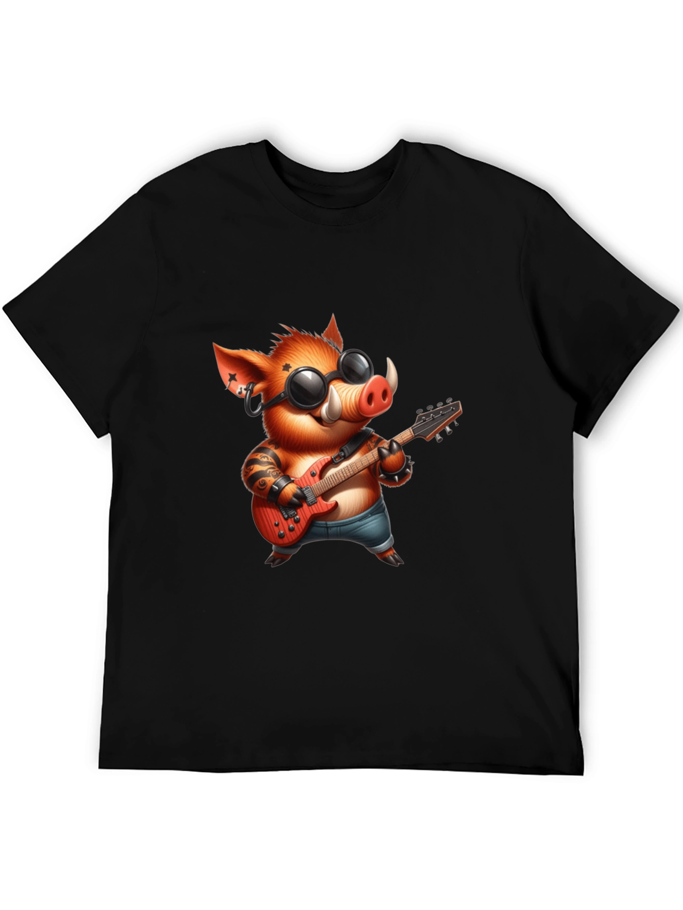 Cool Hog Guitarist T-Shirt