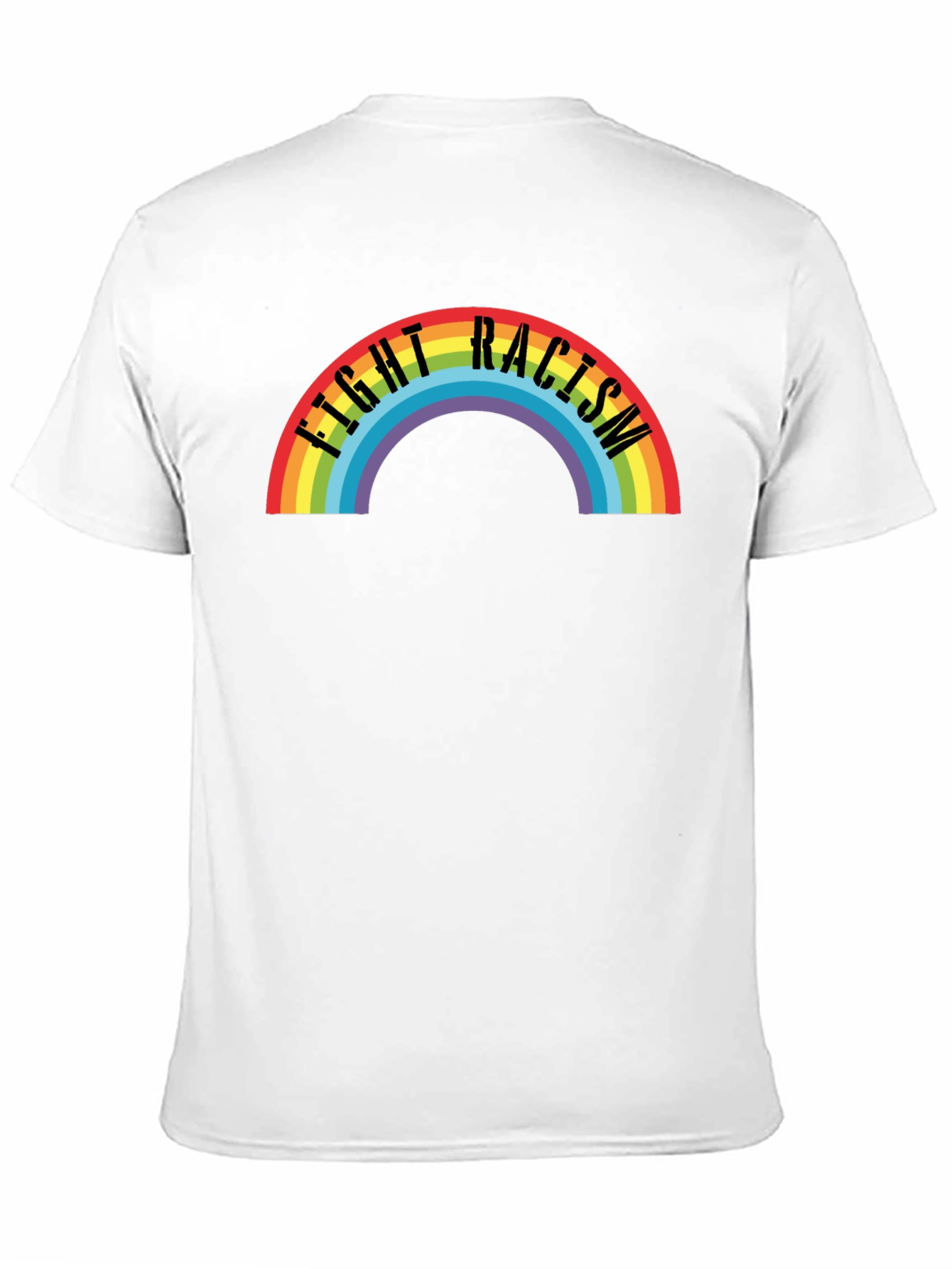 Fight Racism Rainbow T-Shirt - Black